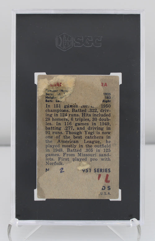 1951 Bowman #2 Yogi Berra SGC Authentic (Damaged)