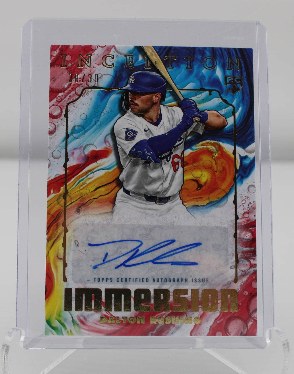 2025 Topps Inception Immersion Dalton Rushing Rookie Auto /30