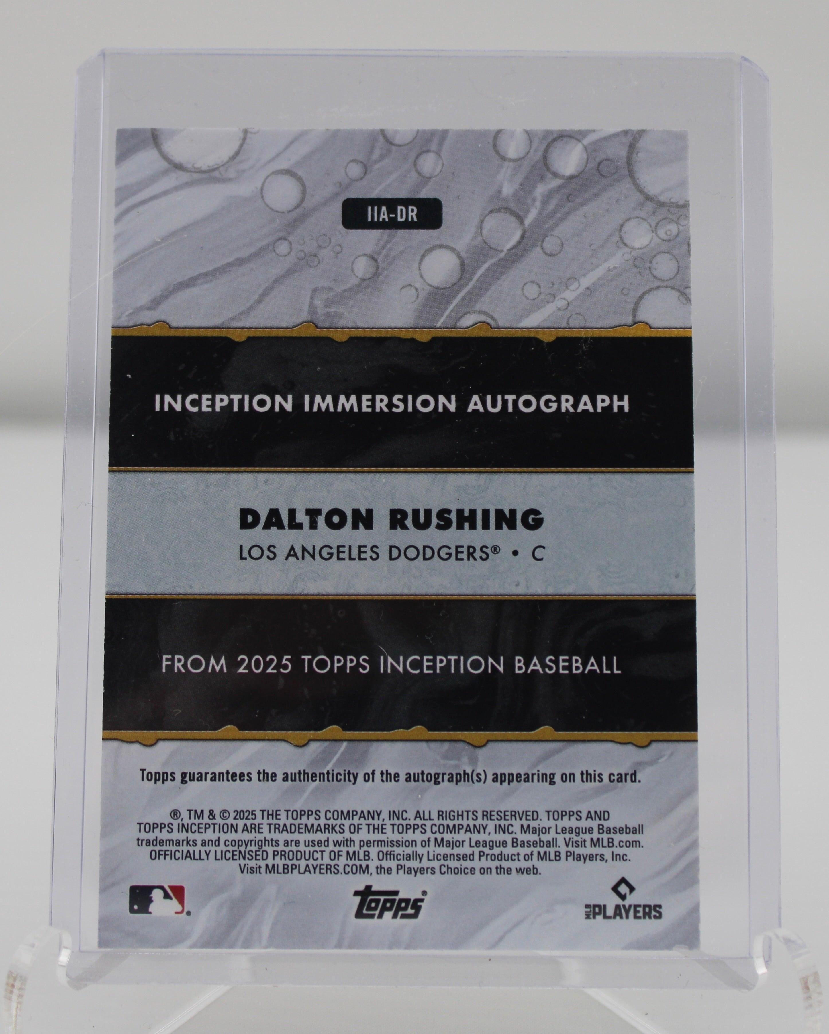 2025 Topps Inception Immersion Dalton Rushing Rookie Auto /30