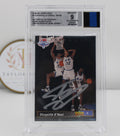1992-93 Upper Deck #1B Shaquille O'Neal Trade Beckett 9 Auto Game-Worn Patch Rookie Year Jersey