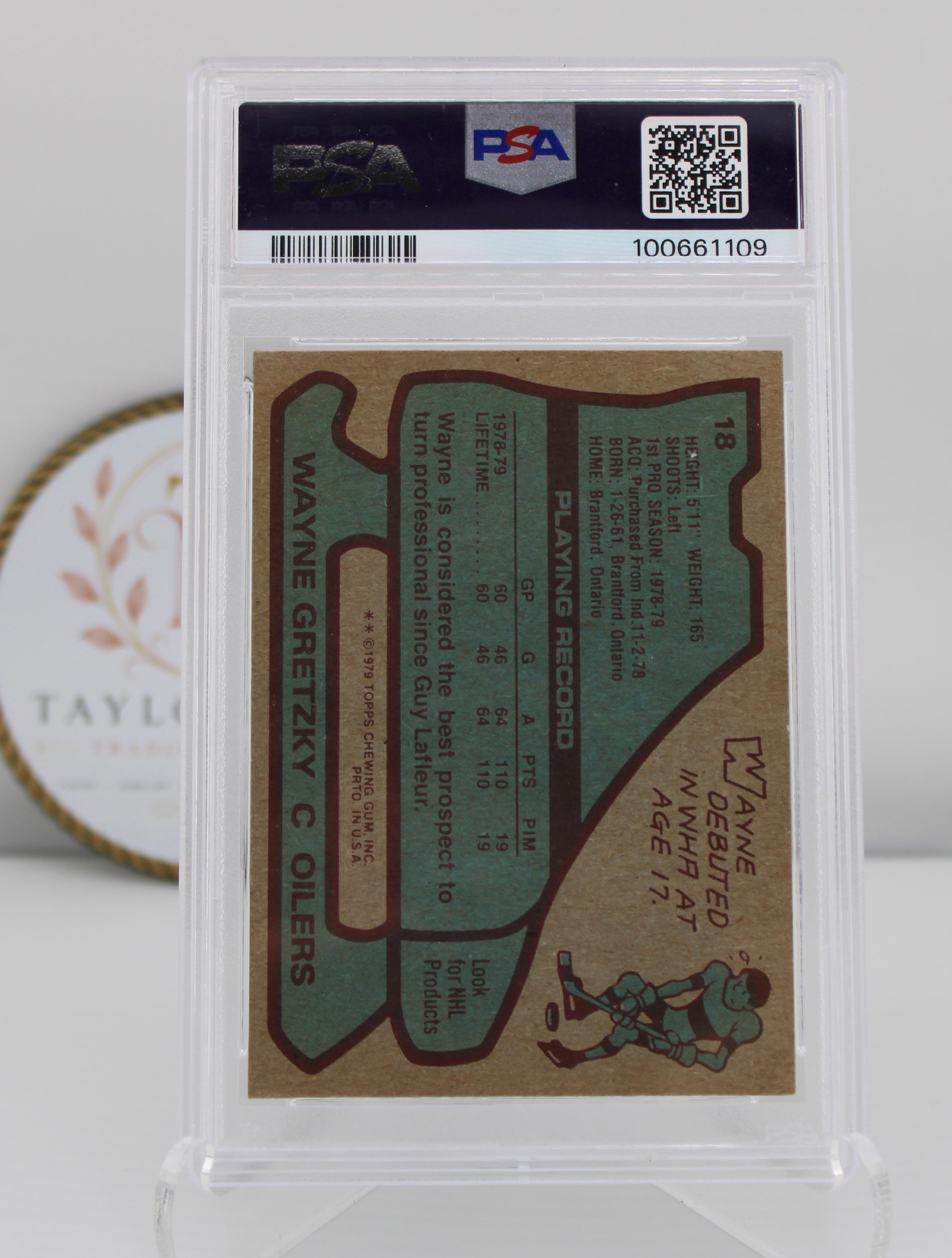 1979 Topps #18 Wayne Gretzky PSA 4 (VG-EX) Rookie Card