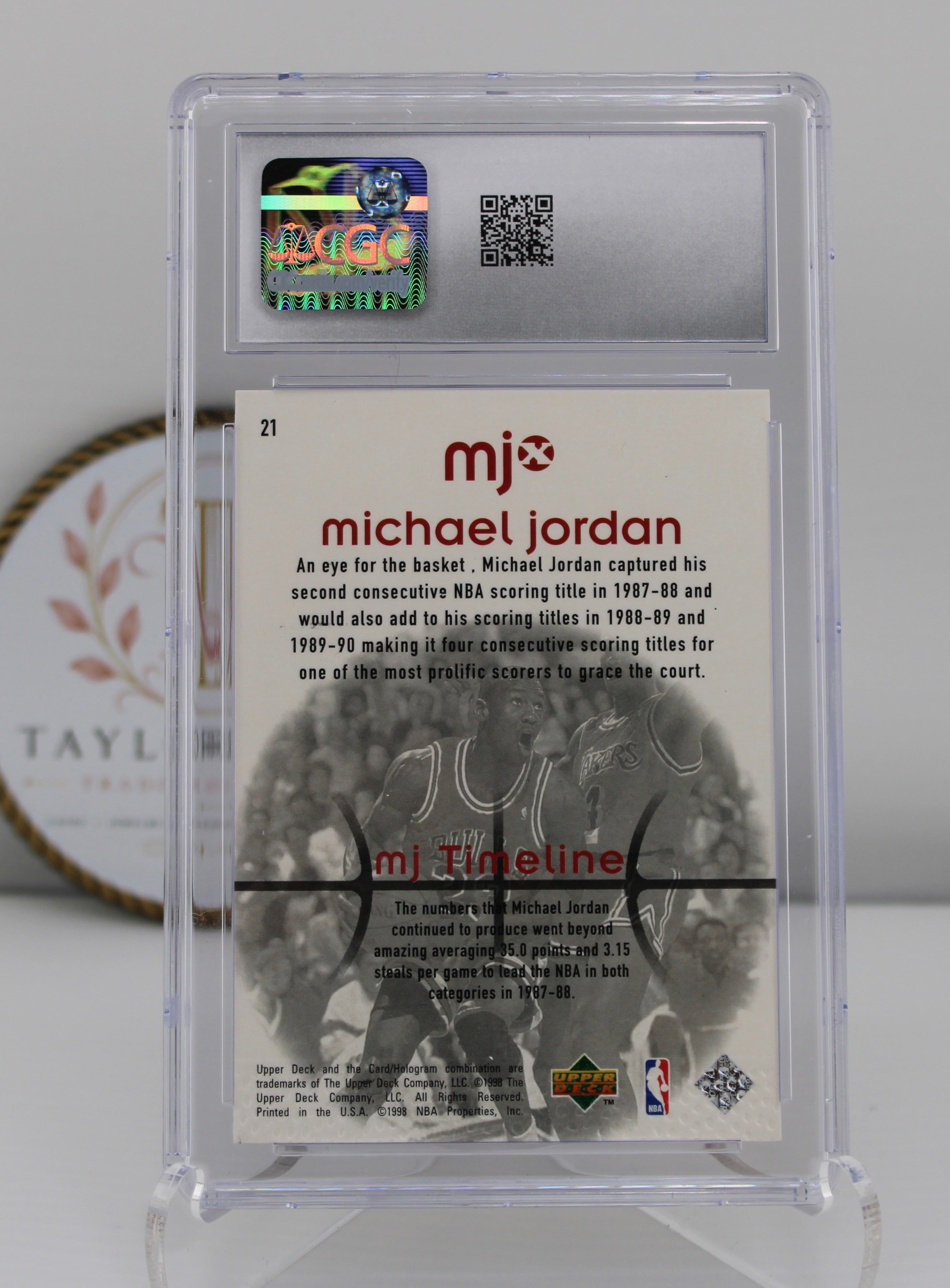 1998 Upper Deck MJx #21 Michael Jordan CGC 10 (Gem Mint)