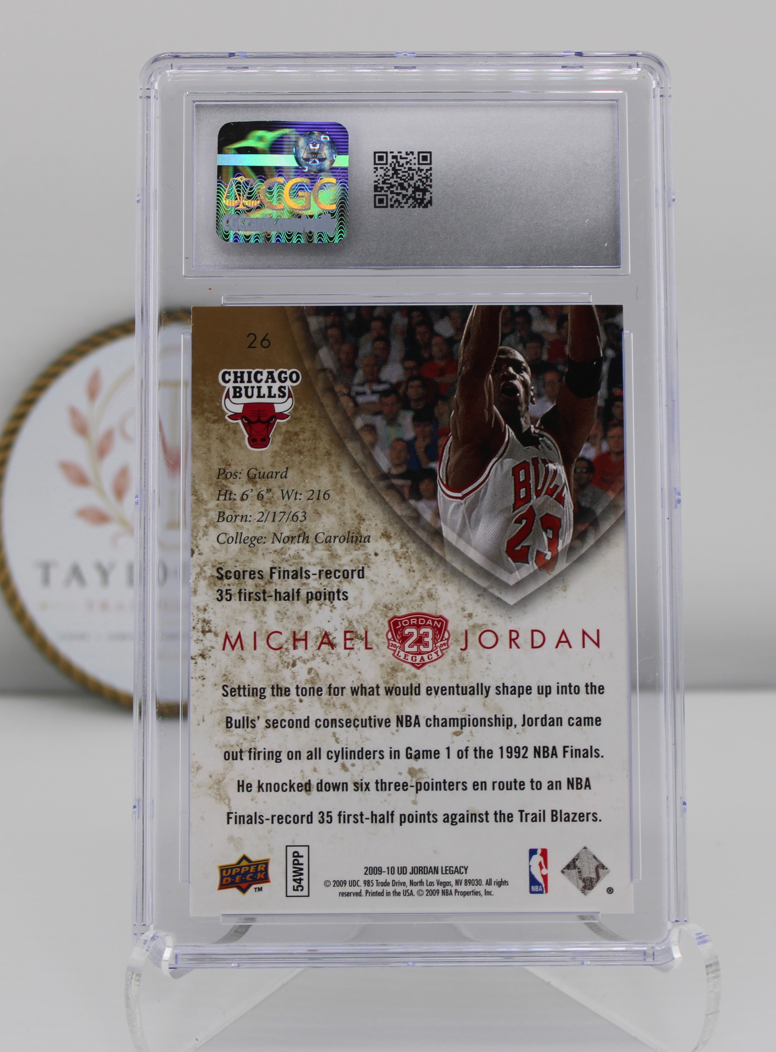 2009-10 Upper Deck Jordan Legacy #26 Michael Jordan CGC 10 (Gem Mint)