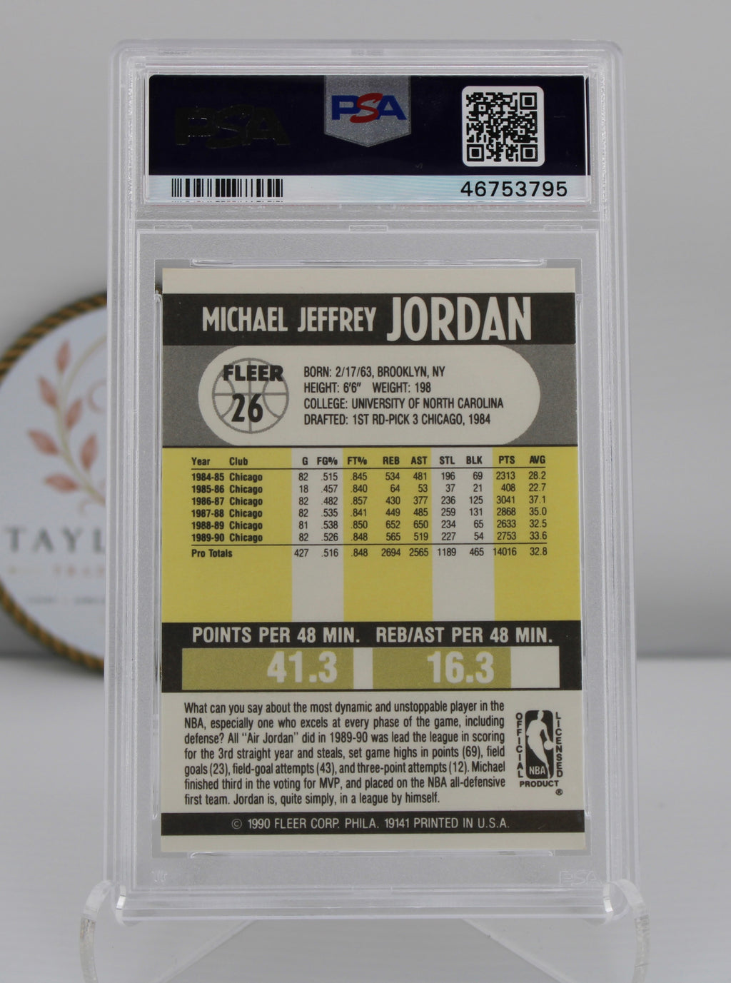 1990 Fleer #26 Michael Jordan PSA 9 (Mint)