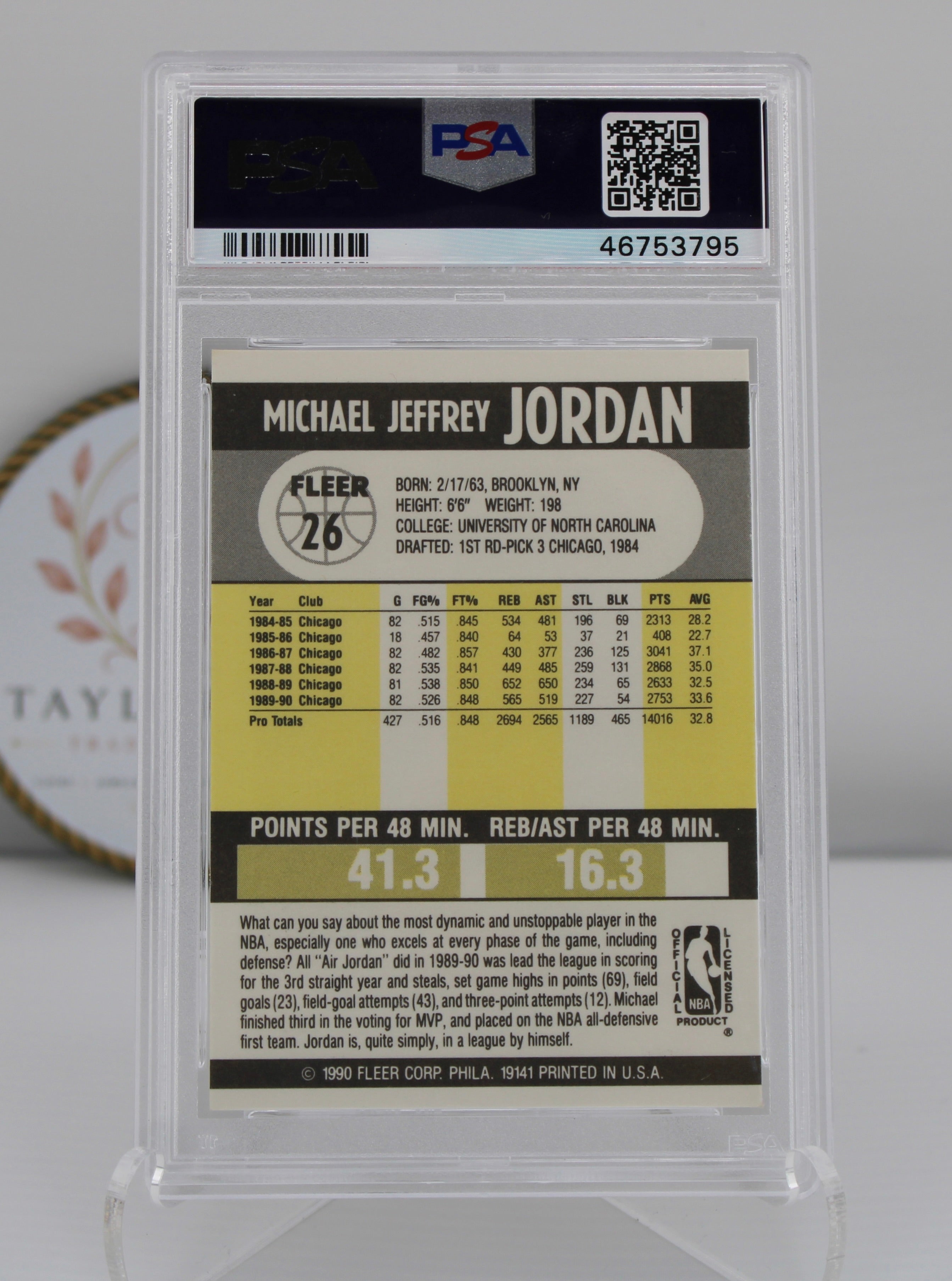 1990 Fleer #26 Michael Jordan PSA 9 (Mint)