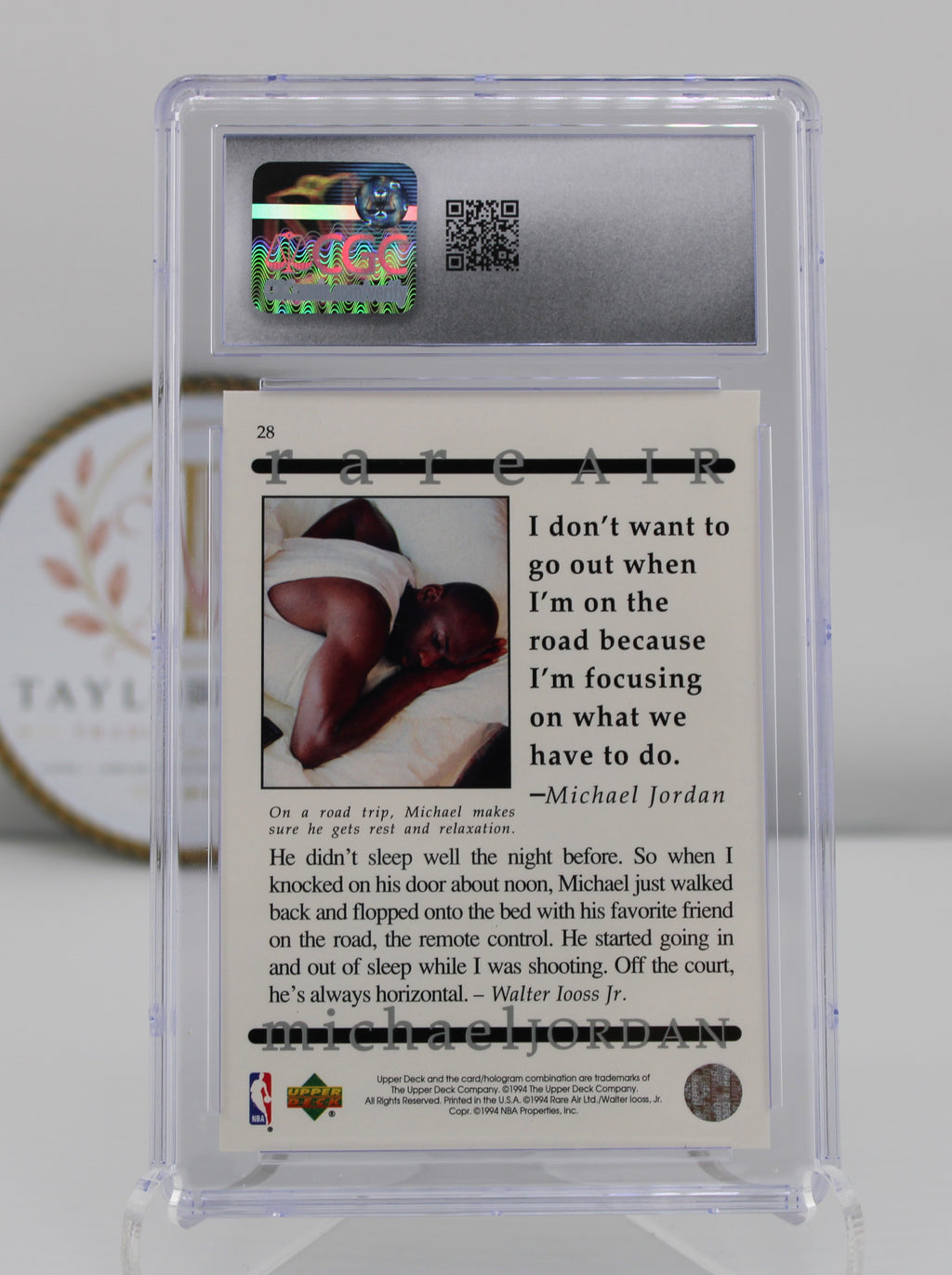 1994 Upper Deck Rare Air #28 Michael Jordan CGC 9 (Mint)