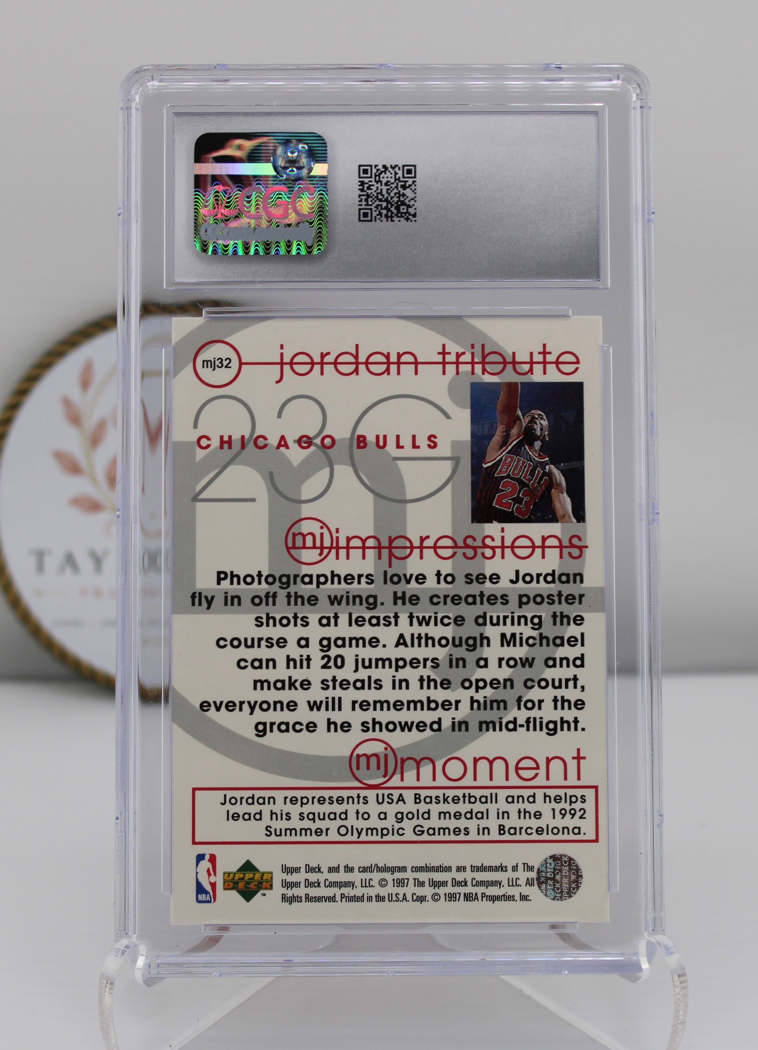 1997-98 Upper Deck Jordan Tribute #MJ32 Michael Jordan CGC 10 (Gem Mint)