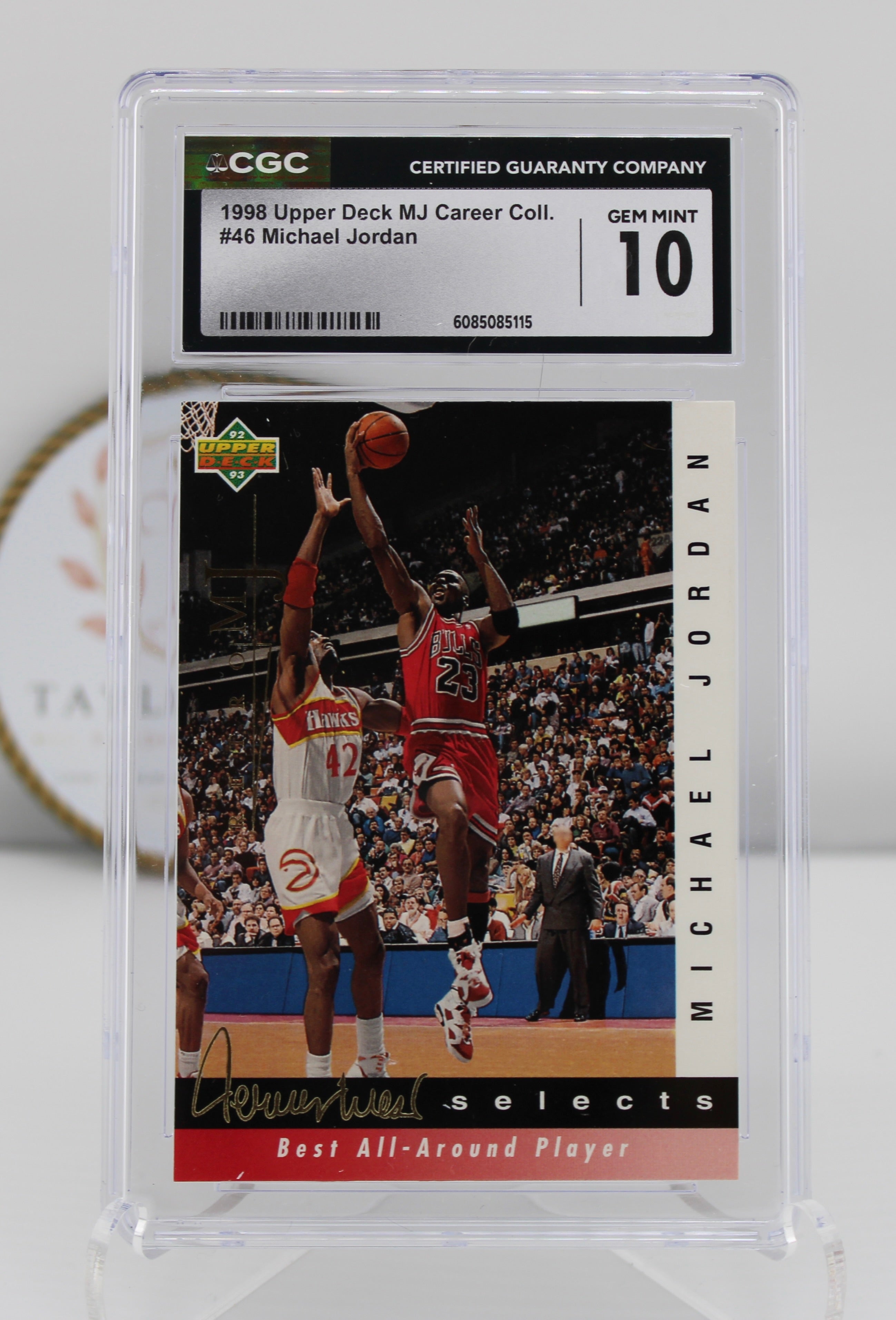 1998 Upper Deck MJ Career Collection #46 Michael Jordan CGC 10 (Gem Mint) — Jerry West Selects Best All-Around Player