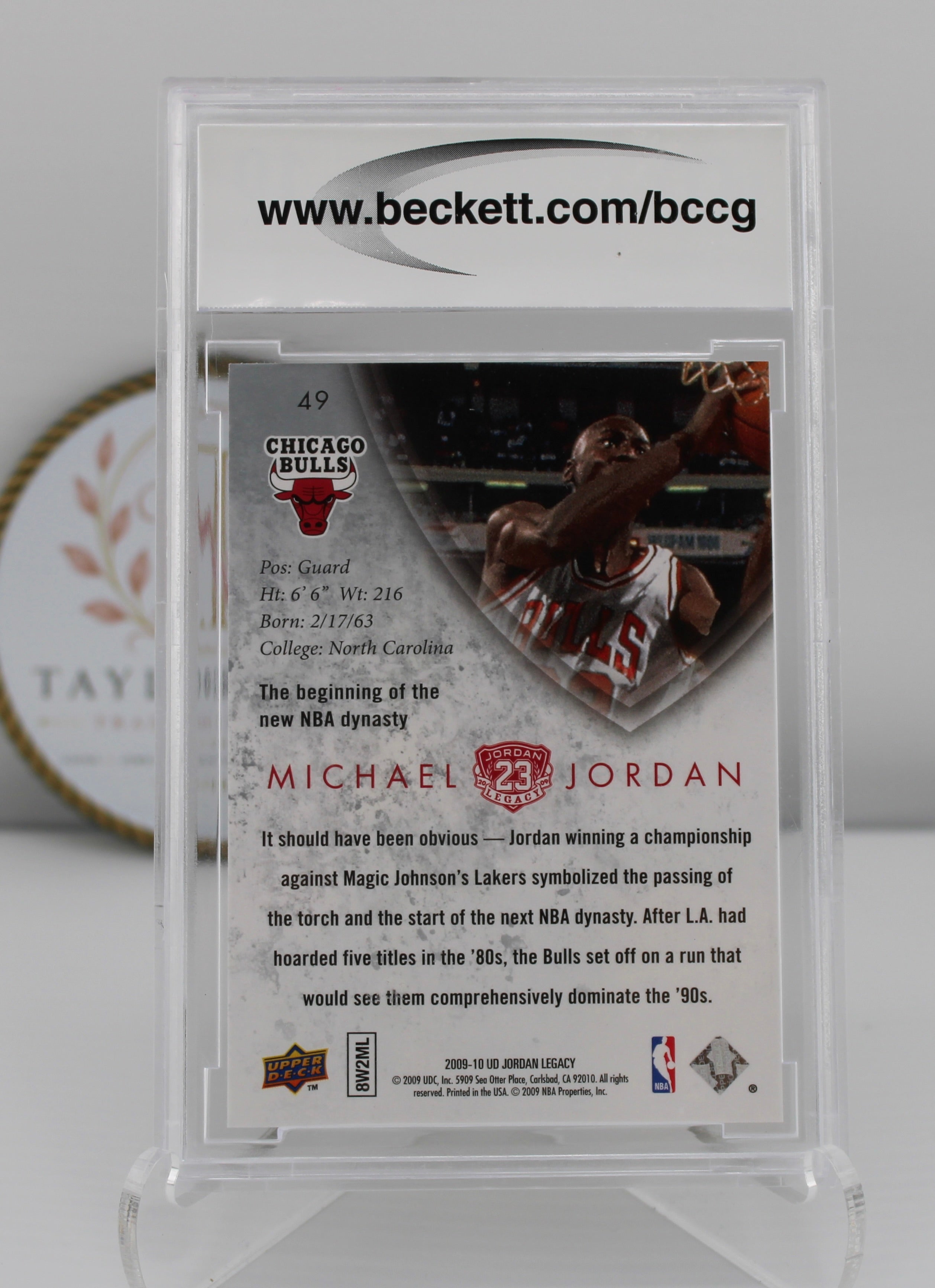 2009-10 Upper Deck MJ Legacy Collection Gold #49 Michael Jordan BCCG 10 (Mint or Better) — The Next Dynasty