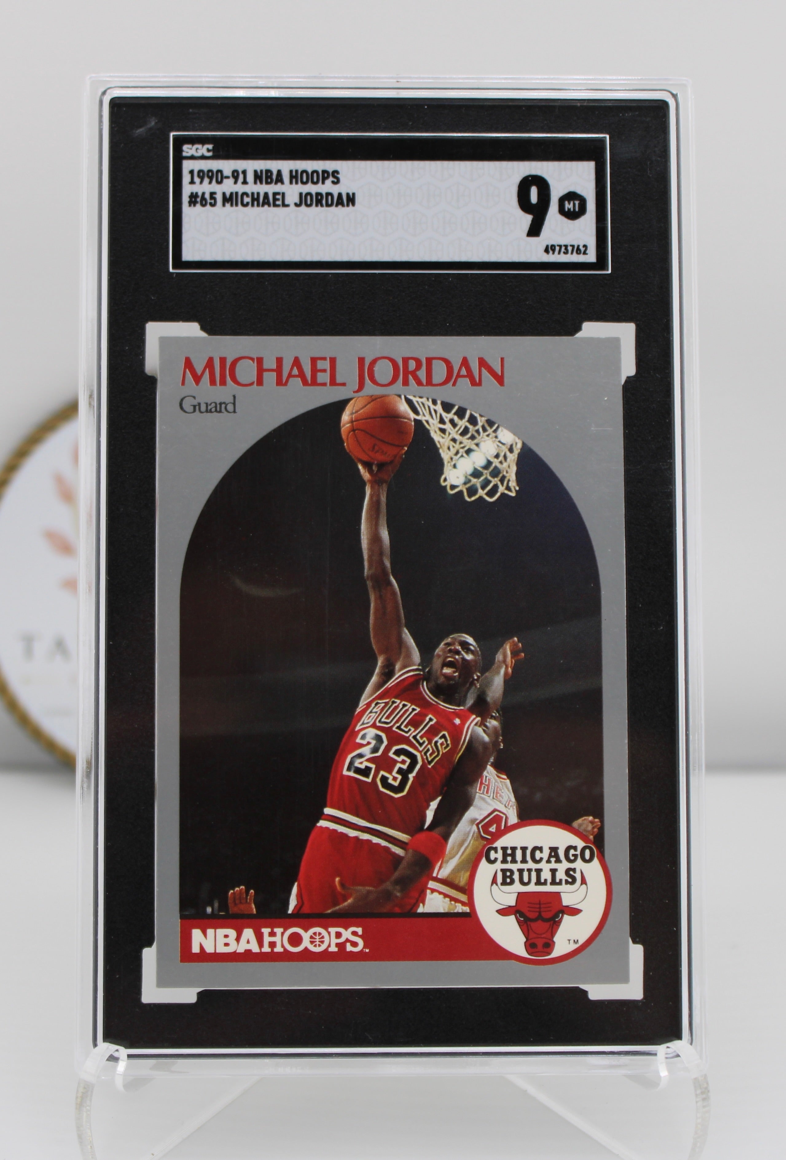 1990-91 NBA Hoops #65 Michael Jordan SGC 9 (Mint)