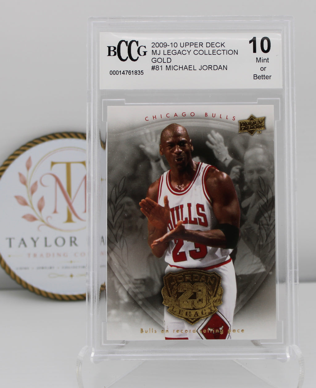 2009-10 Upper Deck MJ Legacy Collection Gold Michael Jordan #81 BCCG 10 Mint – Chicago Bulls