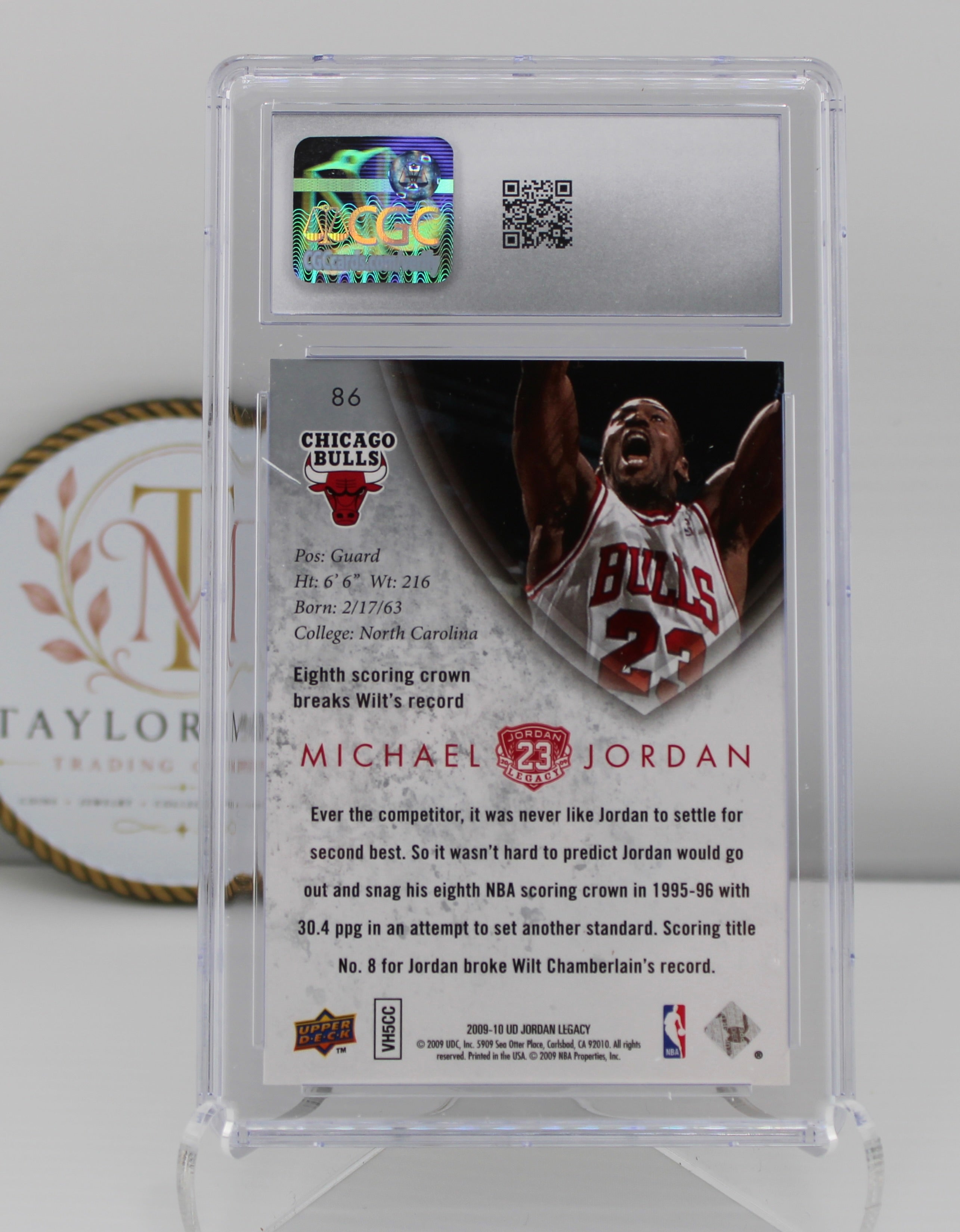 2009-10 Upper Deck Jordan Legacy HOF Michael Jordan #86 CGC 10 Gem Mint – Chicago Bulls