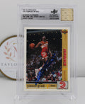 1991-92 Upper Deck Dominique Wilkins #255 Authentic Auto 1988 Game-Used Jersey Swatch BGS Jersey Fusion – Atlanta Hawks