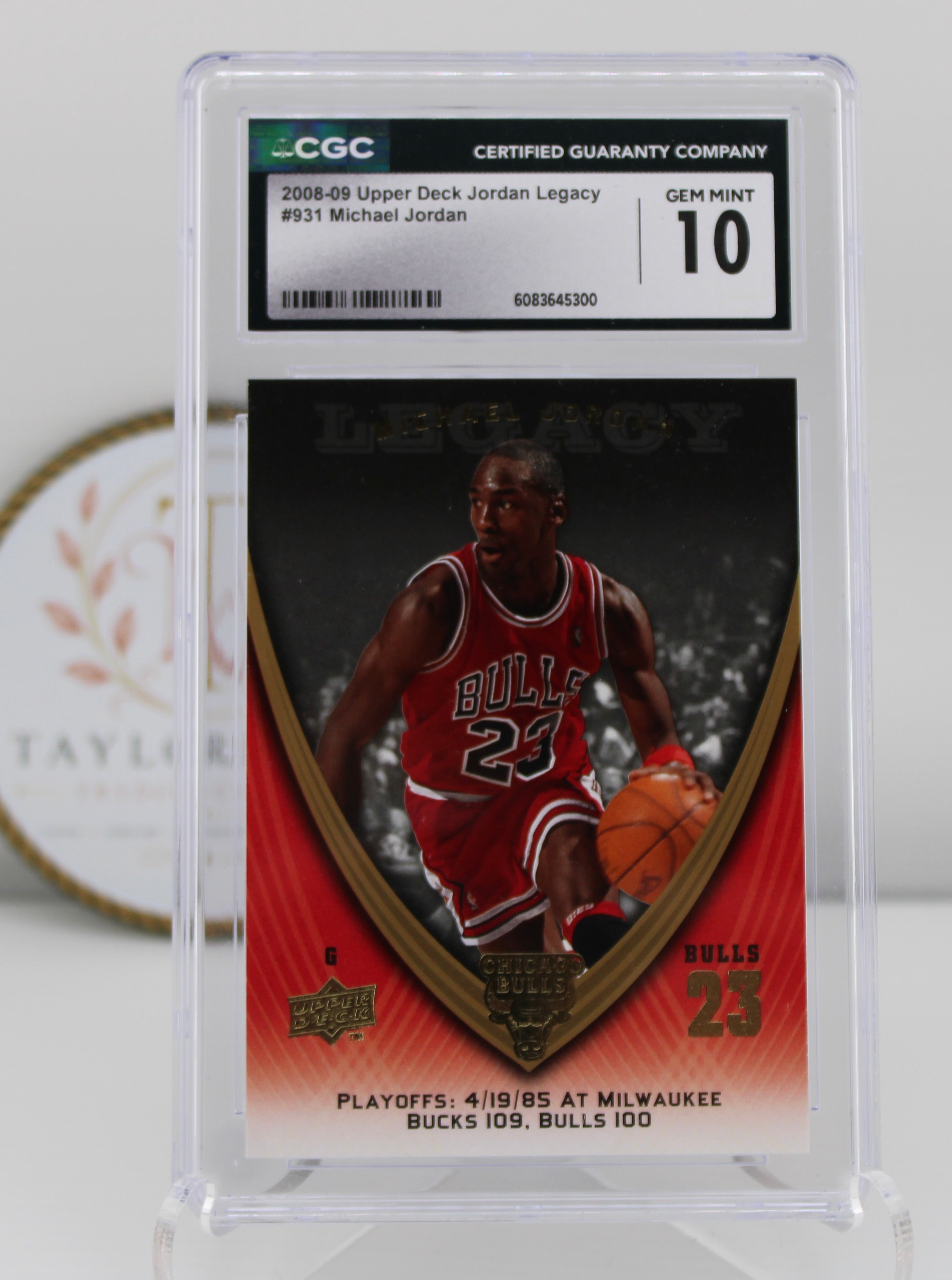 2008-09 Upper Deck Michael Jordan Legacy #931 CGC 10 Gem Mint – Chicago Bulls