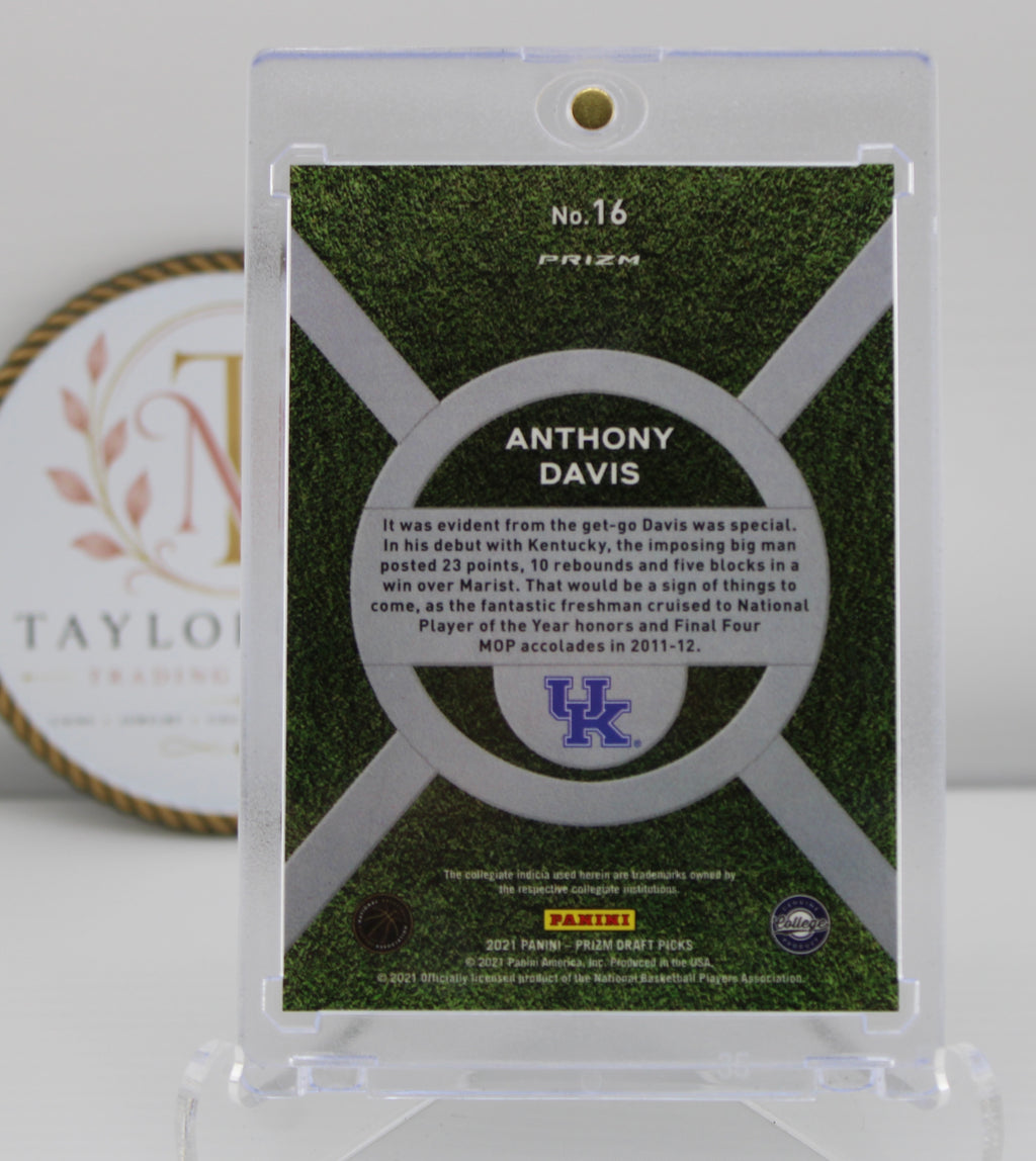 2021 Panini Prizm Draft Picks Anthony Davis On Campus Holo Prizm #16 – University of Kentucky