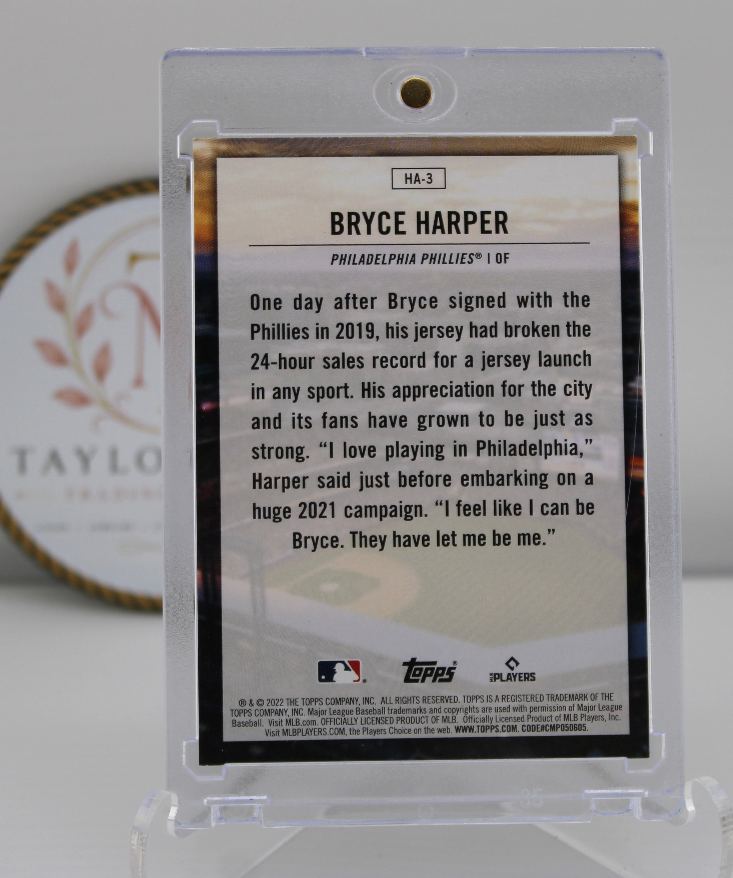 2022 Topps Bryce Harper Home Field Advantage Holo #HA-3 – Philadelphia Phillies
