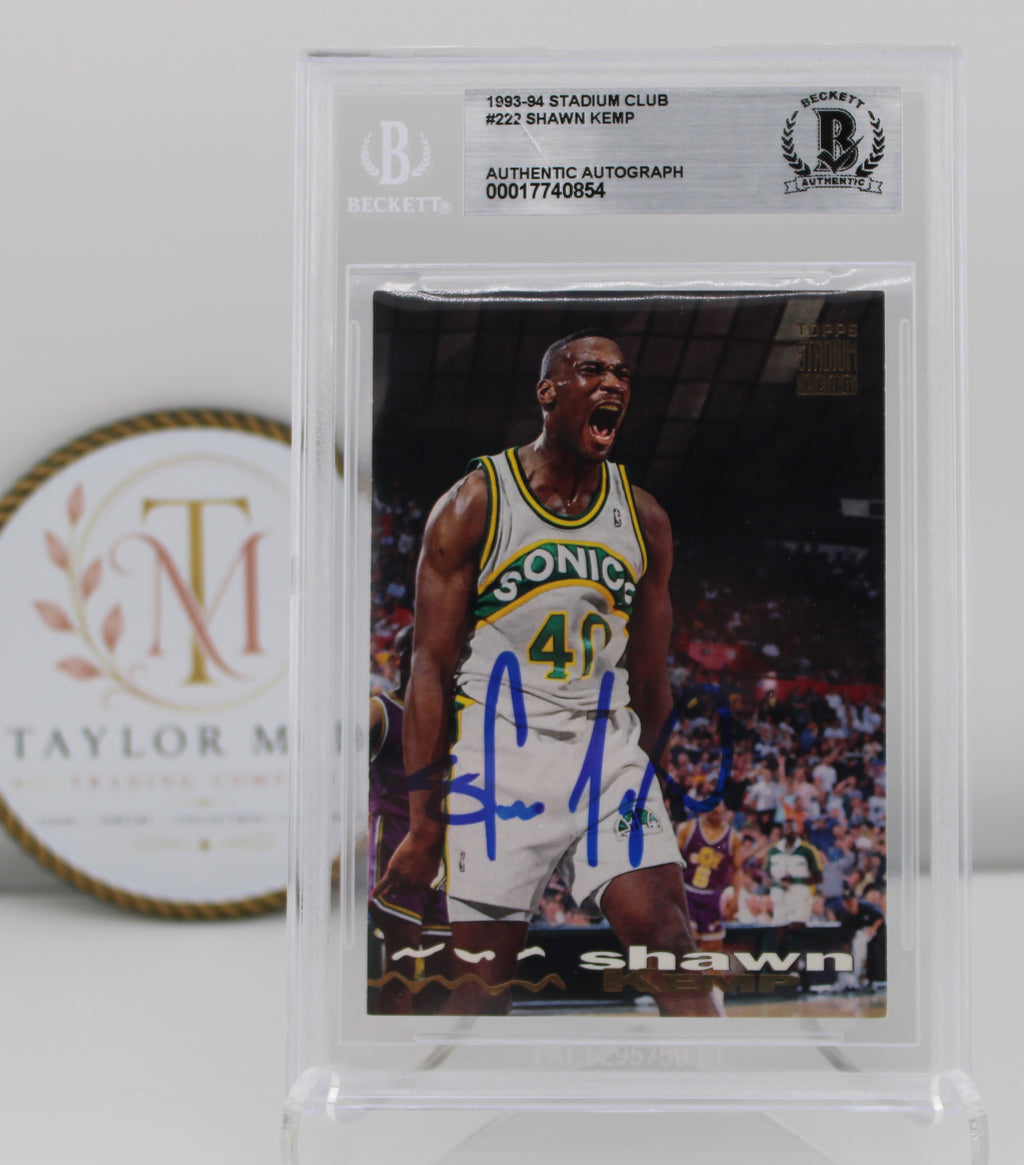 1993-94 Topps Stadium Club Shawn Kemp #222 BGS Authentic Autograph