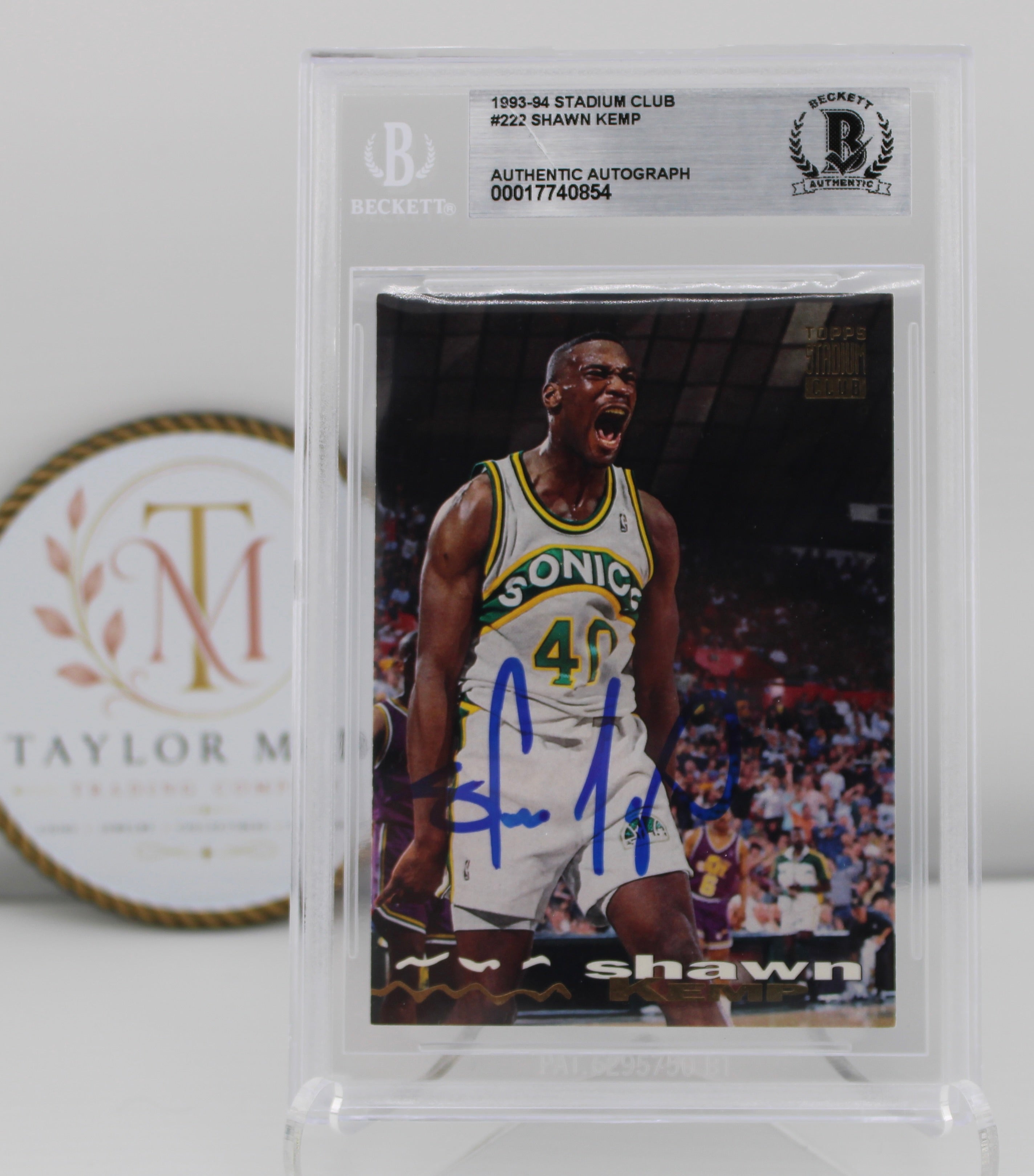 1993-94 Topps Stadium Club Shawn Kemp #222 BGS Authentic Autograph