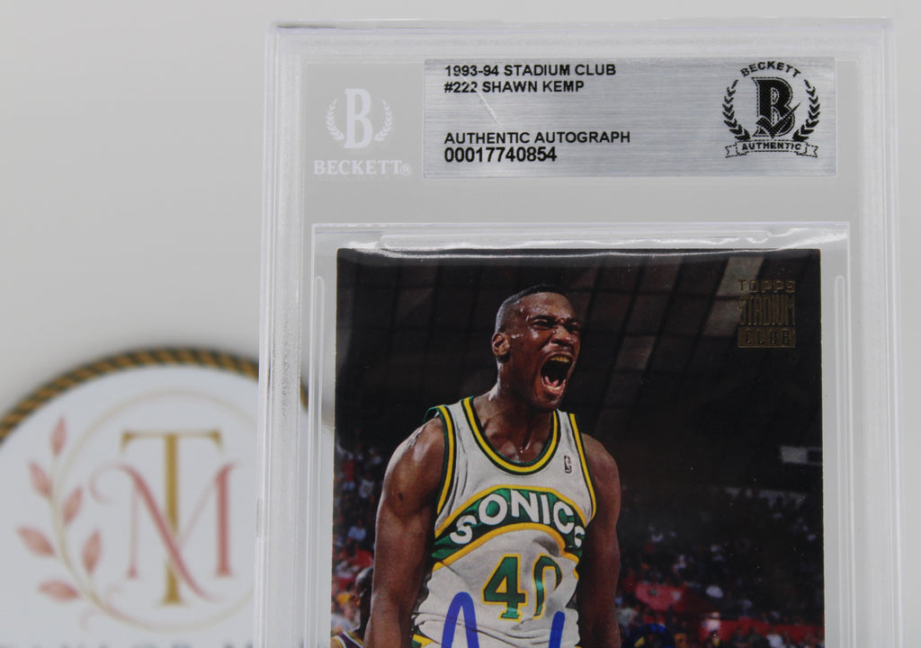 1993-94 Topps Stadium Club Shawn Kemp #222 BGS Authentic Autograph