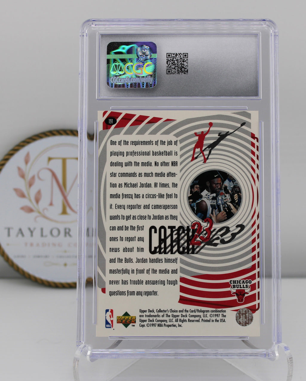 1997-98 Upper Deck Collector's Choice Catch 23 Michael Jordan #191 CGC 9 Mint