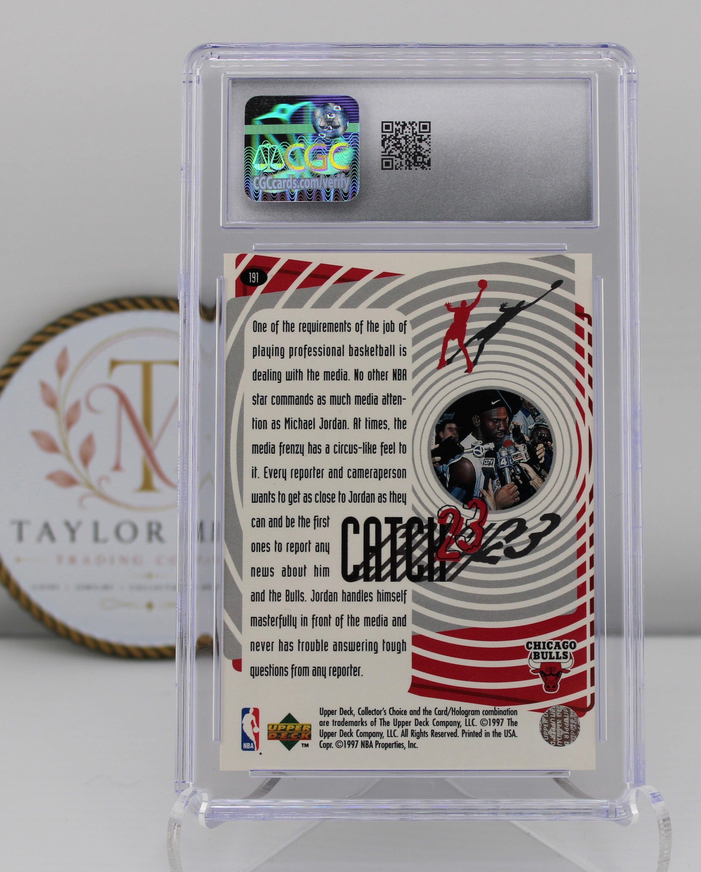1997-98 Upper Deck Collector's Choice Catch 23 Michael Jordan #191 CGC 9 Mint