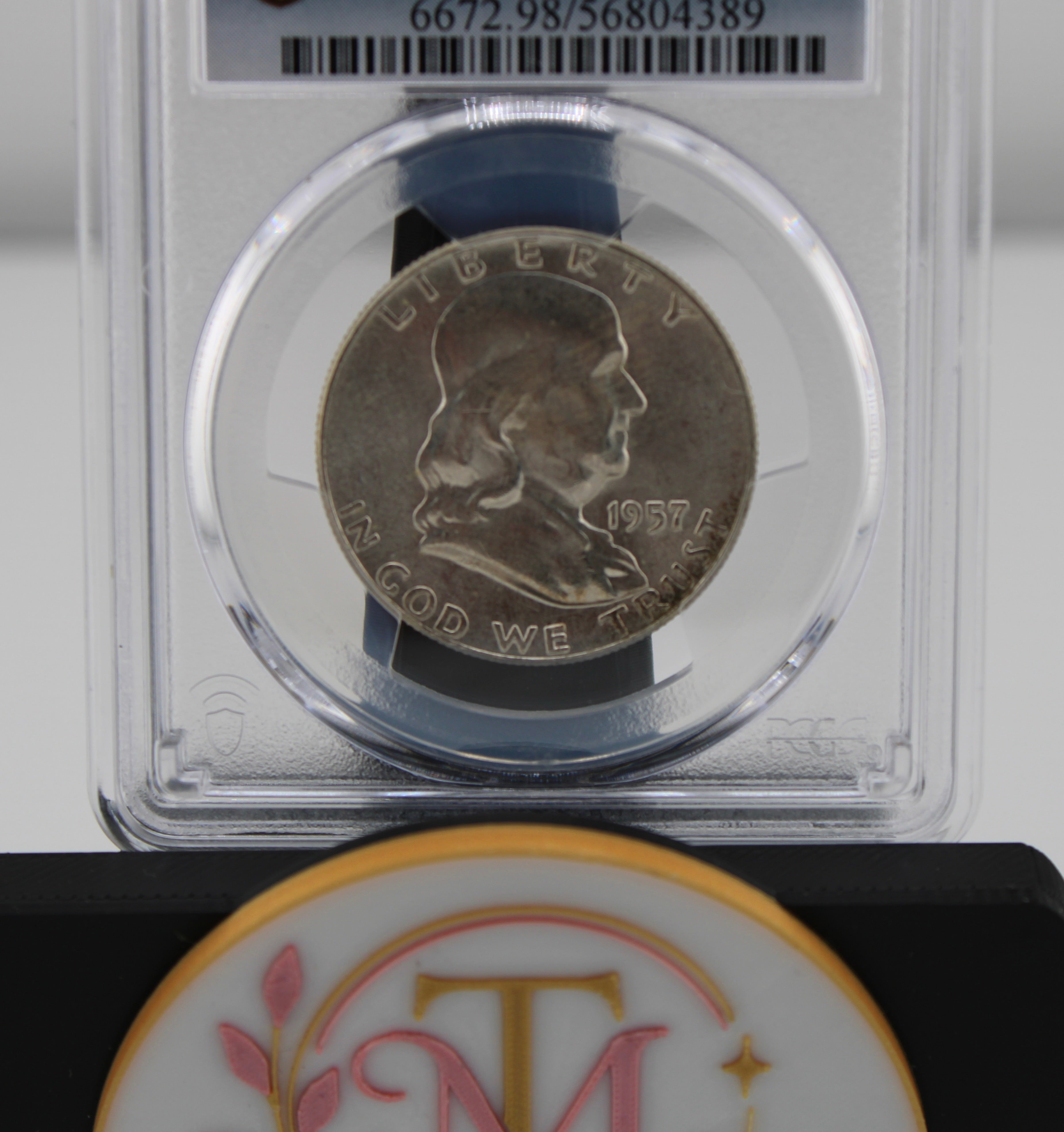 1957 Franklin Half Dollar 50C PCGS Genuine Wheel Mark-UNC Detail
