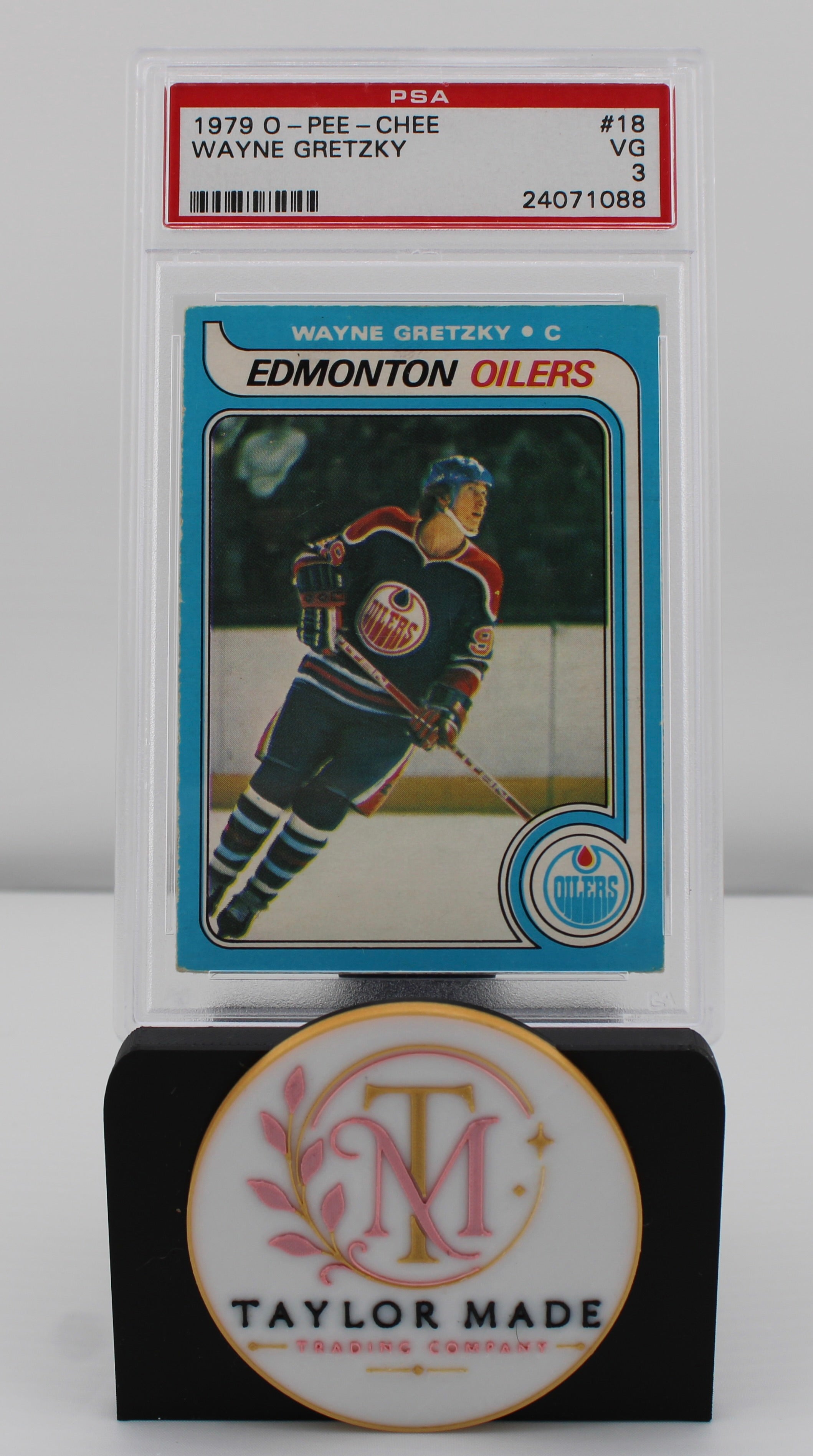 1979 O-Pee-Chee Wayne Gretzky Rookie Card #18 PSA VG 3 - Front