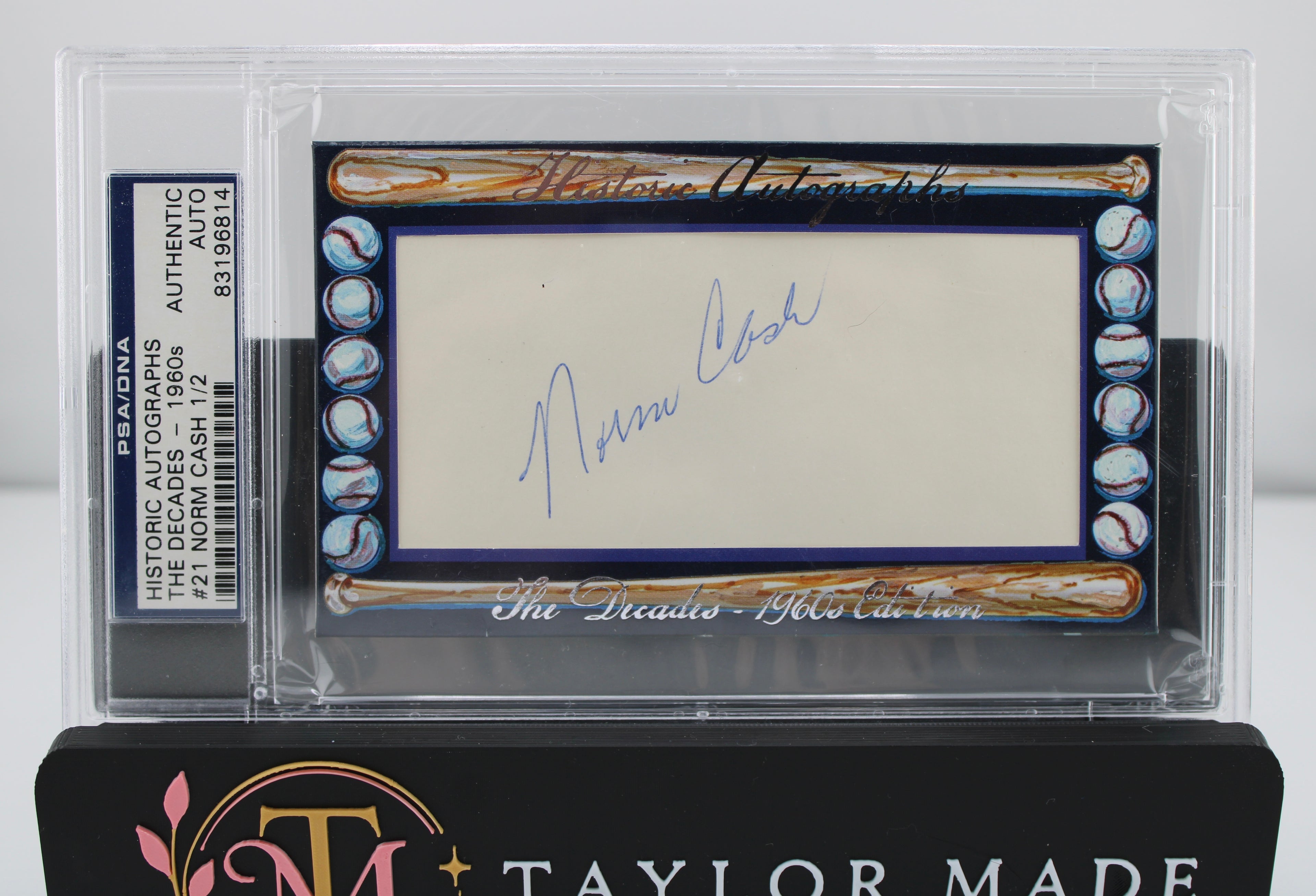 Historic Autographs The Decades 1960s Norm Cash Auto #21/2 PSA/DNA Authentic