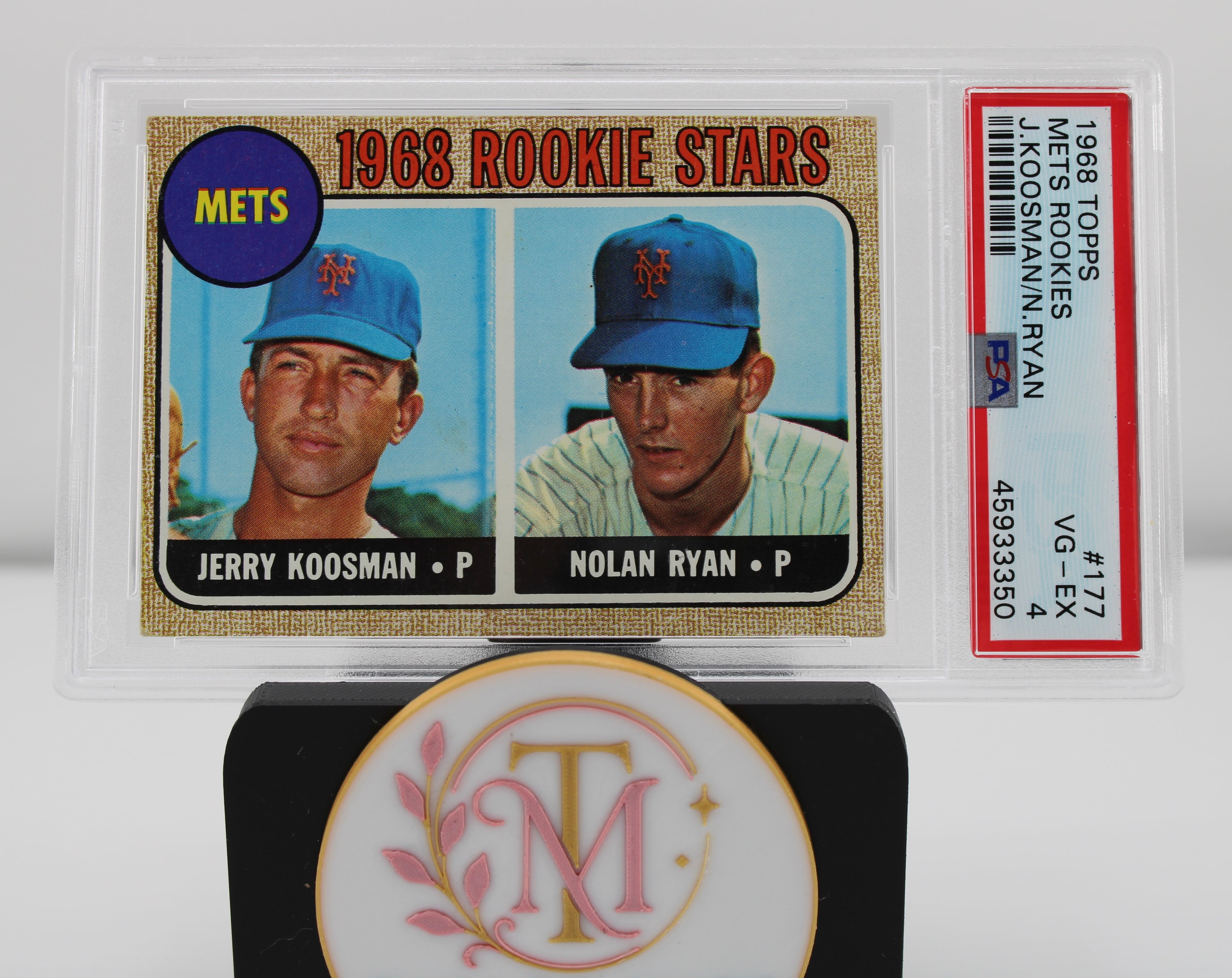 1968 Topps #177 Nolan Ryan/Jerry Koosman Mets Rookie Stars PSA VG-EX 4