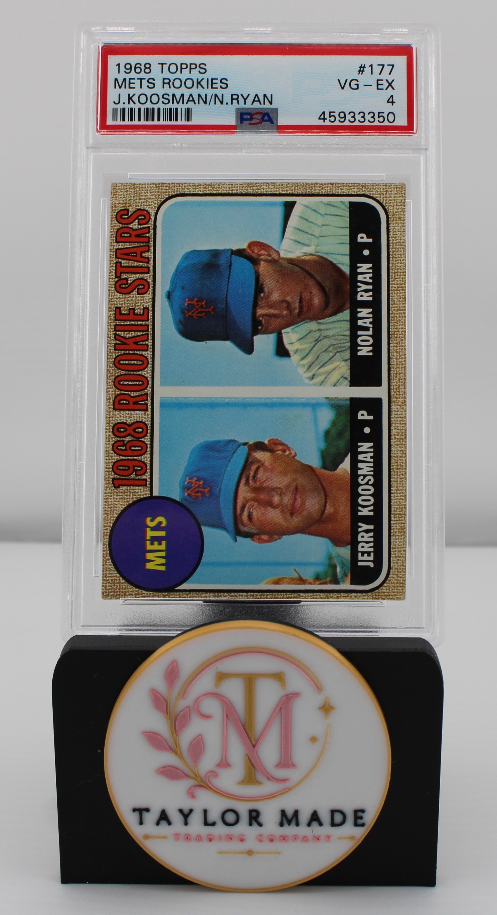 1968 Topps #177 Nolan Ryan/Jerry Koosman Mets Rookie Stars PSA VG-EX 4