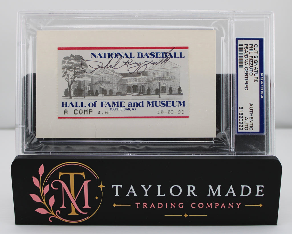 Phil Rizzuto Cut Signature PSA/DNA Authentic Auto - Hall of Fame Ticket