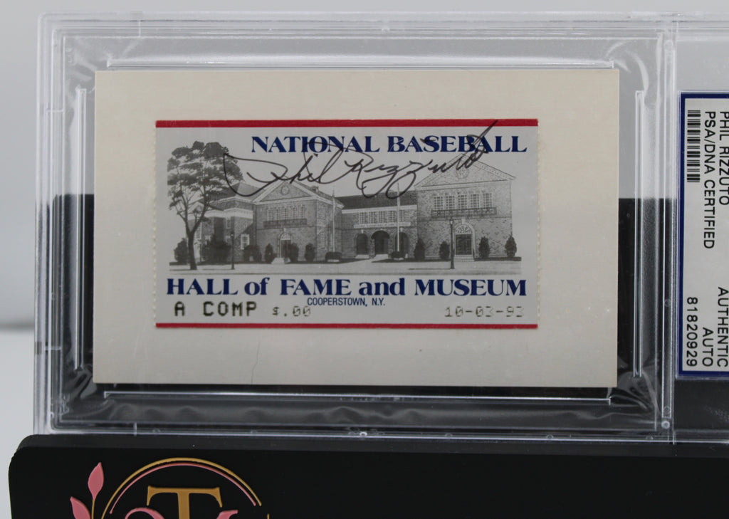 Phil Rizzuto Cut Signature PSA/DNA Authentic Auto - Hall of Fame Ticket