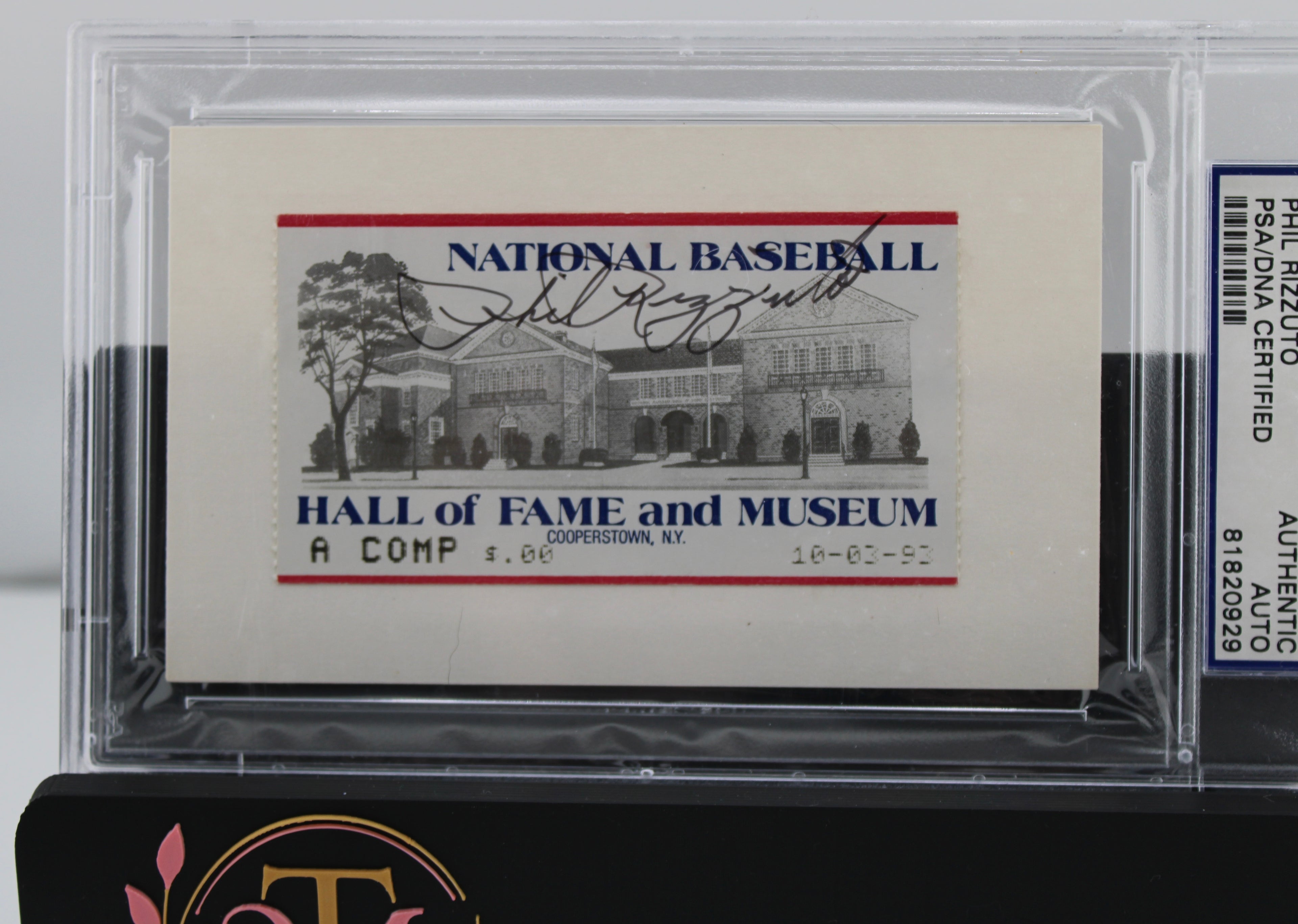 Phil Rizzuto Cut Signature PSA/DNA Authentic Auto - Hall of Fame Ticket