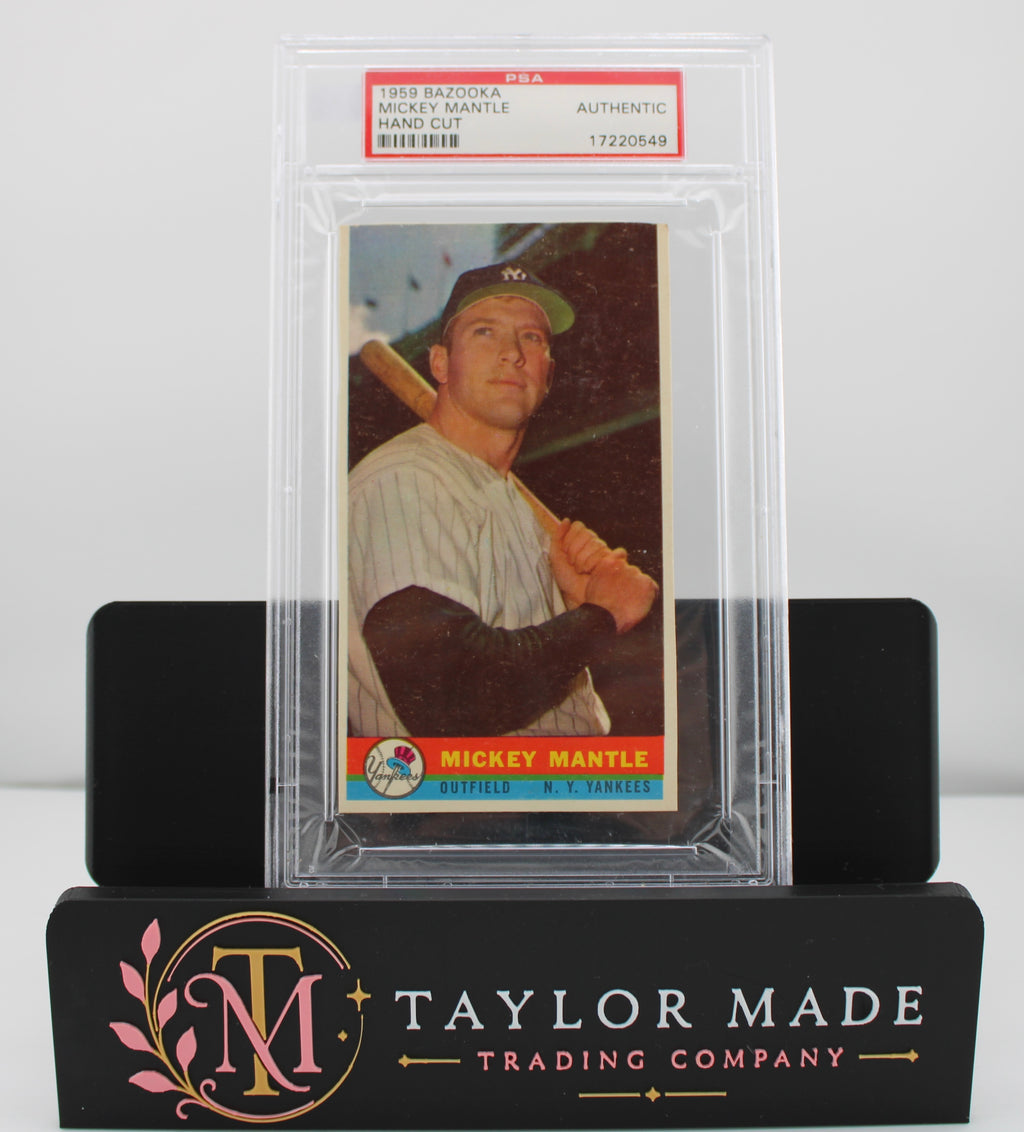 1959 Bazooka Mickey Mantle Hand Cut PSA Authentic - Front