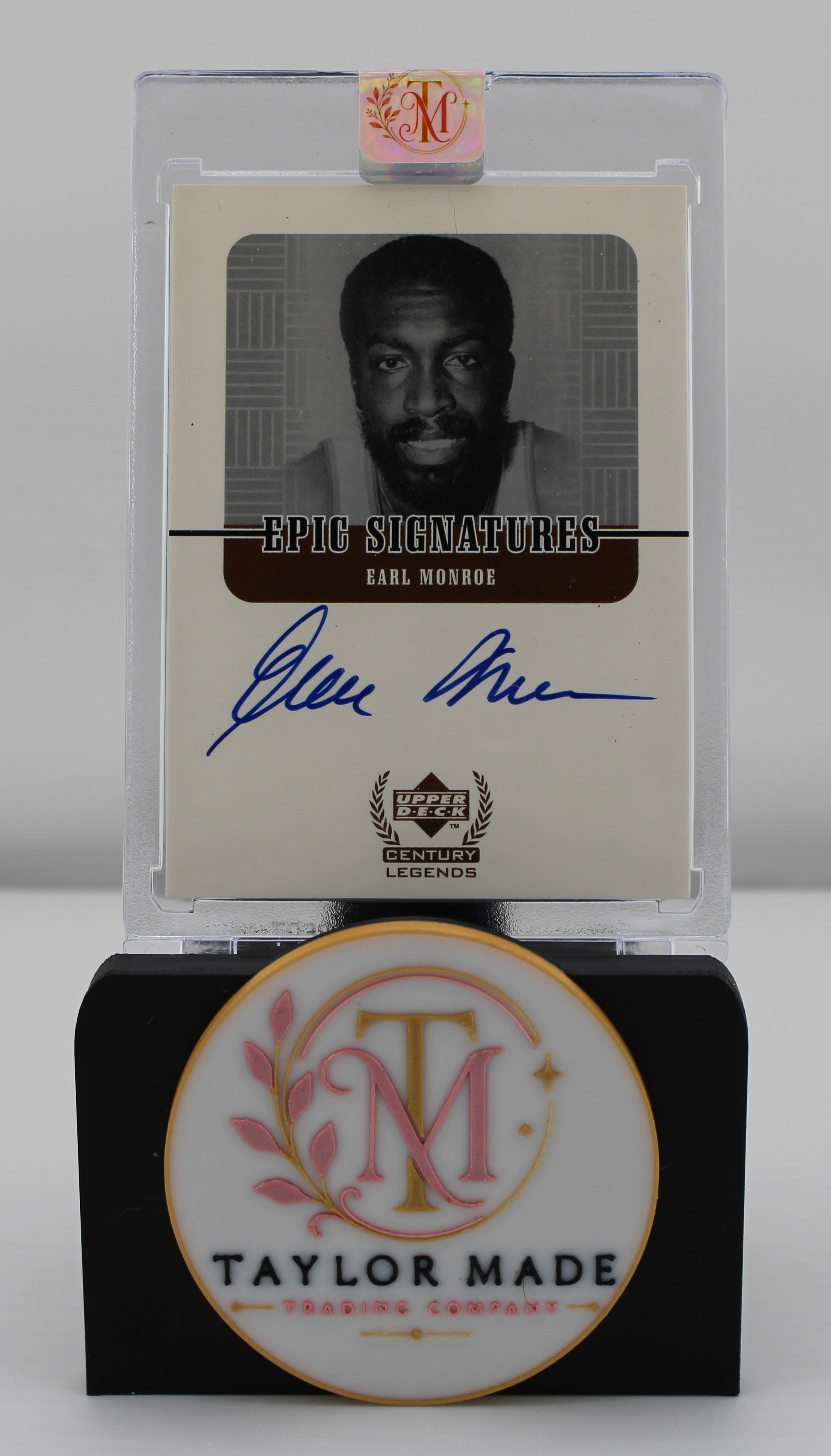 Upper Deck Century Legends Epic Signatures Earl Monroe Auto - Front