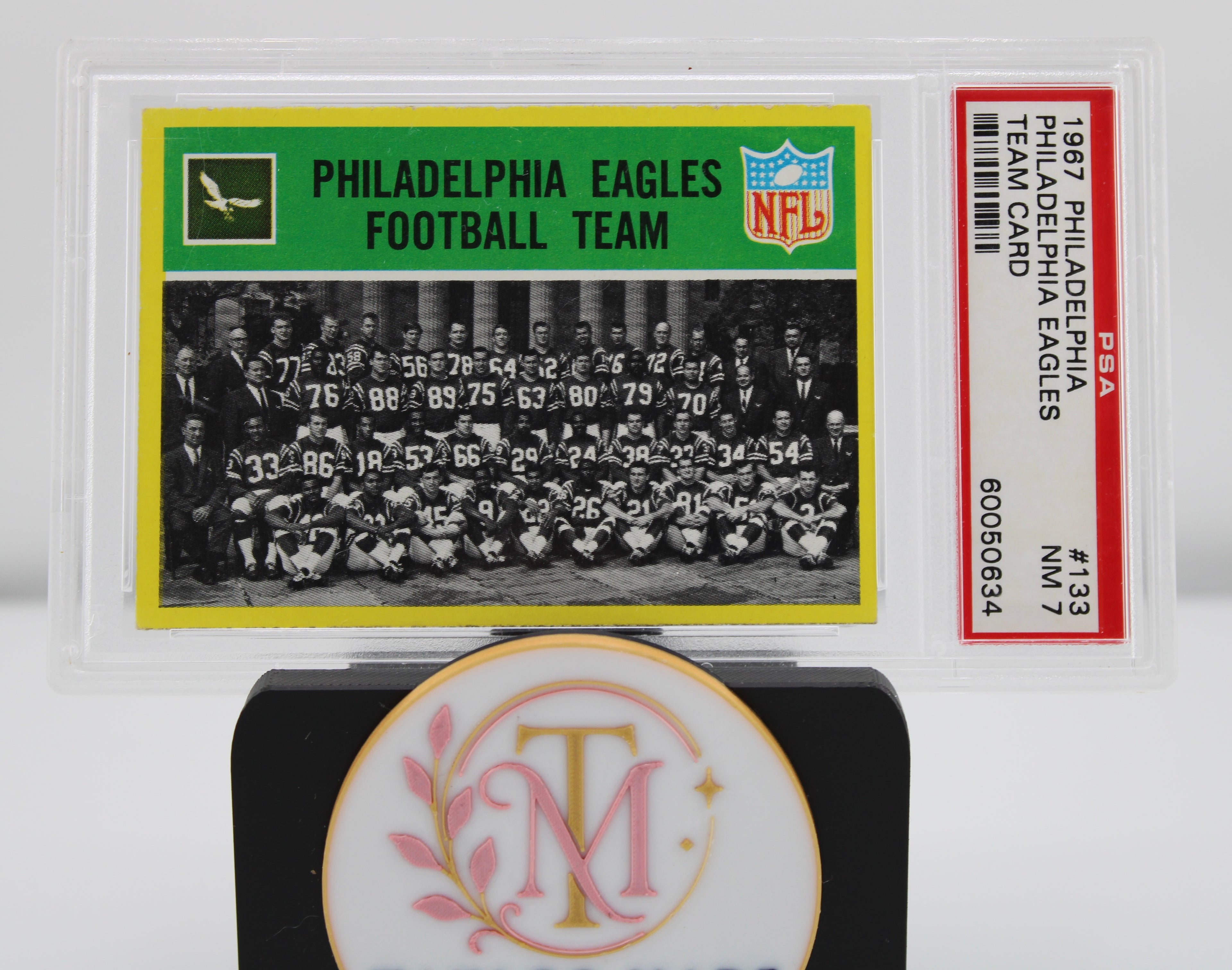 1967 Philadelphia #133 Philadelphia Eagles Team Card PSA NM 7