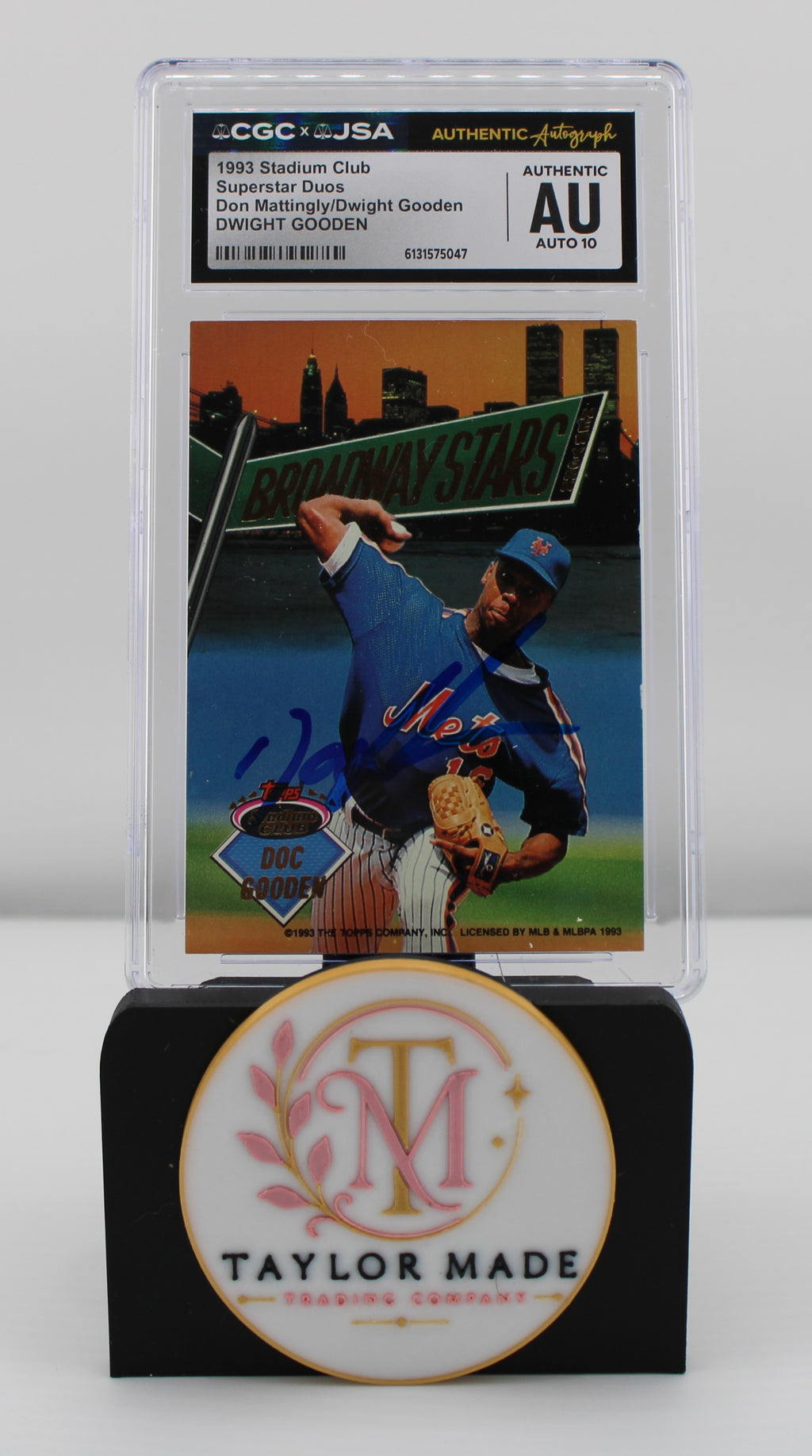 1993 Stadium Club Superstar Duos Mattingly/Gooden Dwight Gooden Auto CGC/JSA AU Auto 10