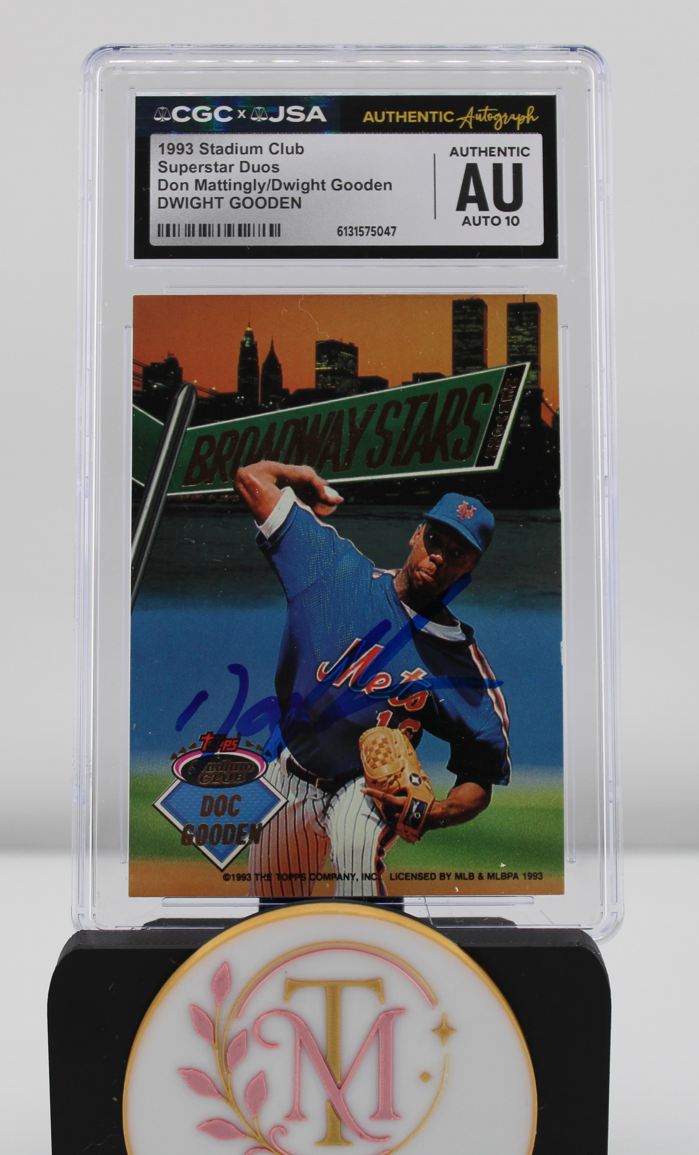 1993 Stadium Club Superstar Duos Mattingly/Gooden Dwight Gooden Auto CGC/JSA AU Auto 10