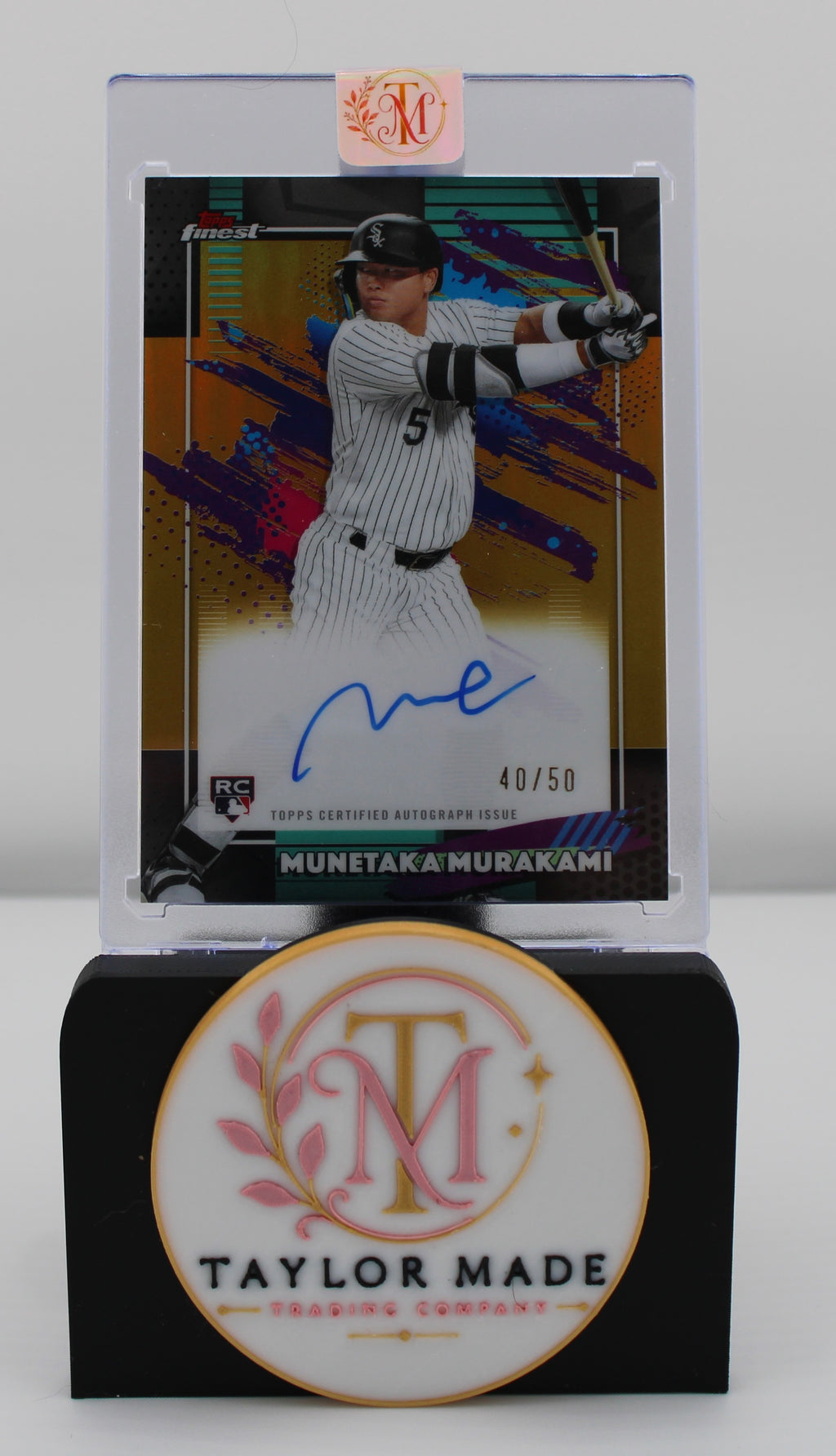 2026 Topps Finest #FA-MMU Munetaka Murakami Finest Auto RC Gold Refractor /50