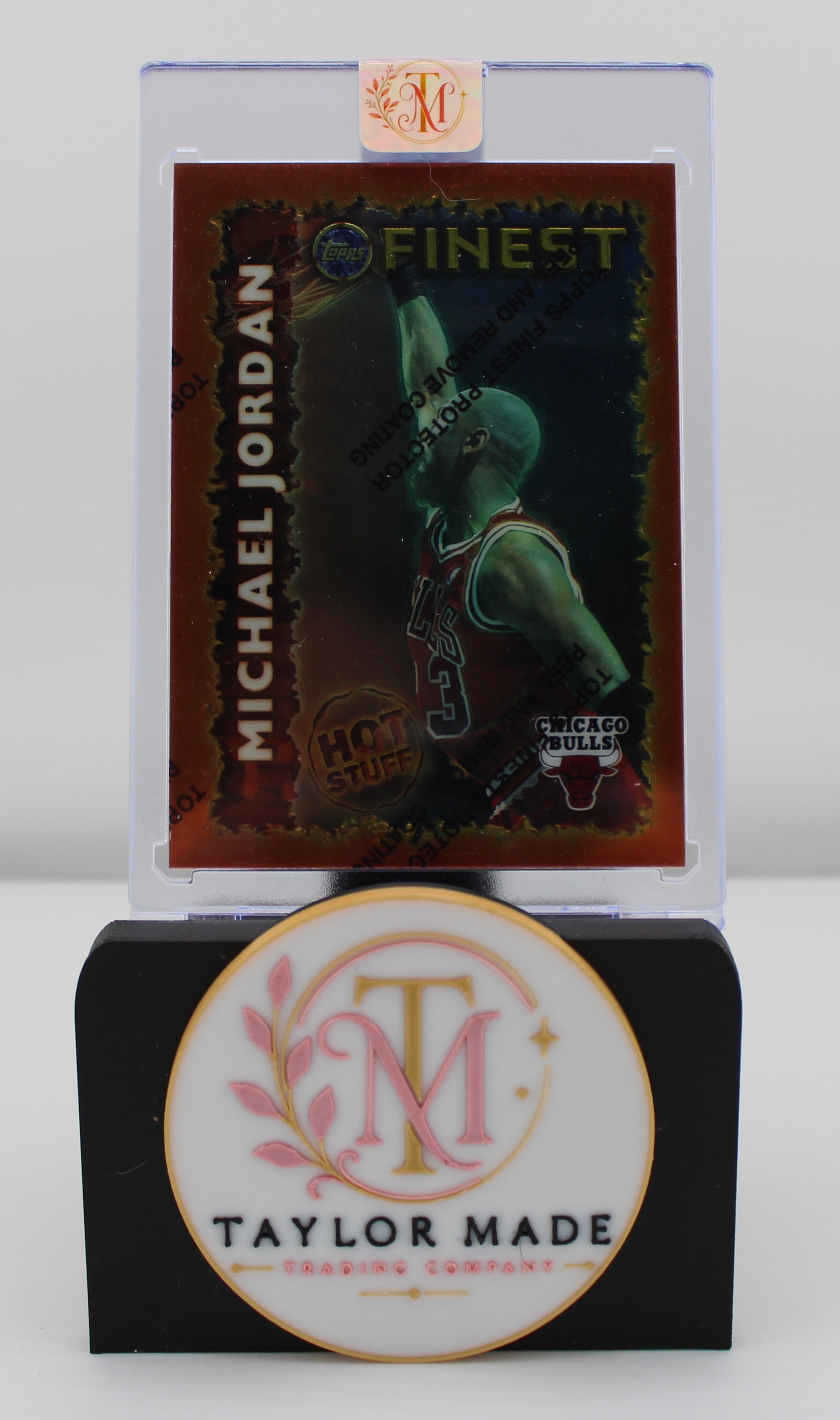 1995-96 Topps Finest #HS1 Michael Jordan Hot Stuff Chicago Bulls - Front