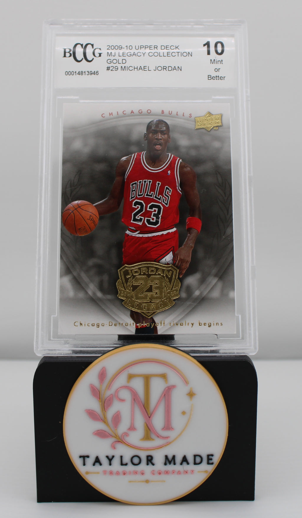 2009-10 Upper Deck MJ Legacy Collection Gold #29 Michael Jordan BCCG MINT 10 - Front