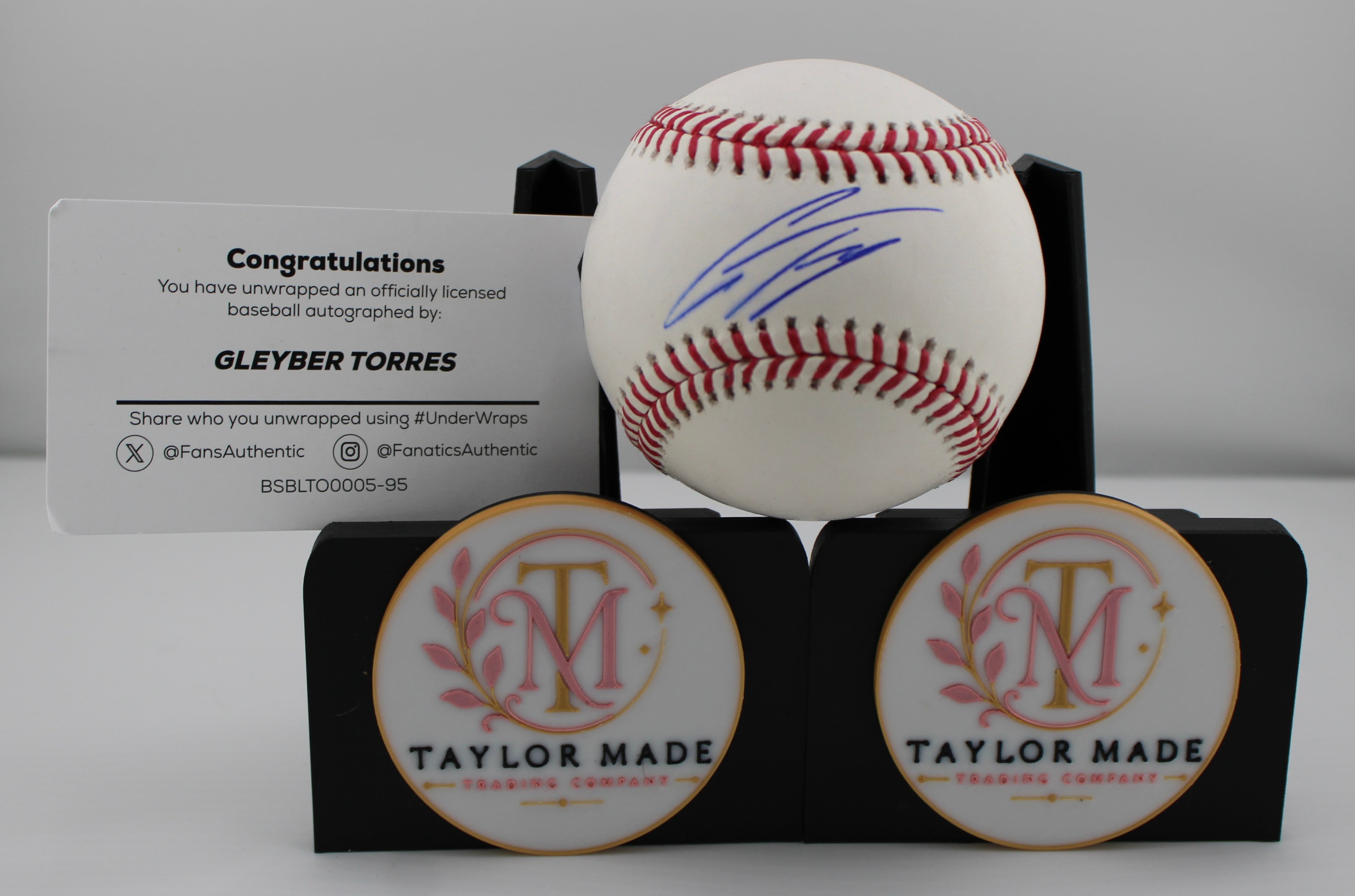 Gleyber Torres Autographed Official MLB Authenticated Baseball - With Fanatics Authentic COA Card