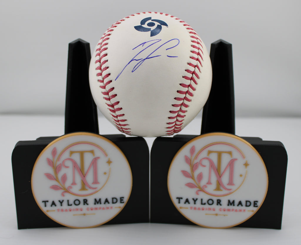 Ronald Acuña Jr. Autographed 2026 World Baseball Classic Ball - Signature Side