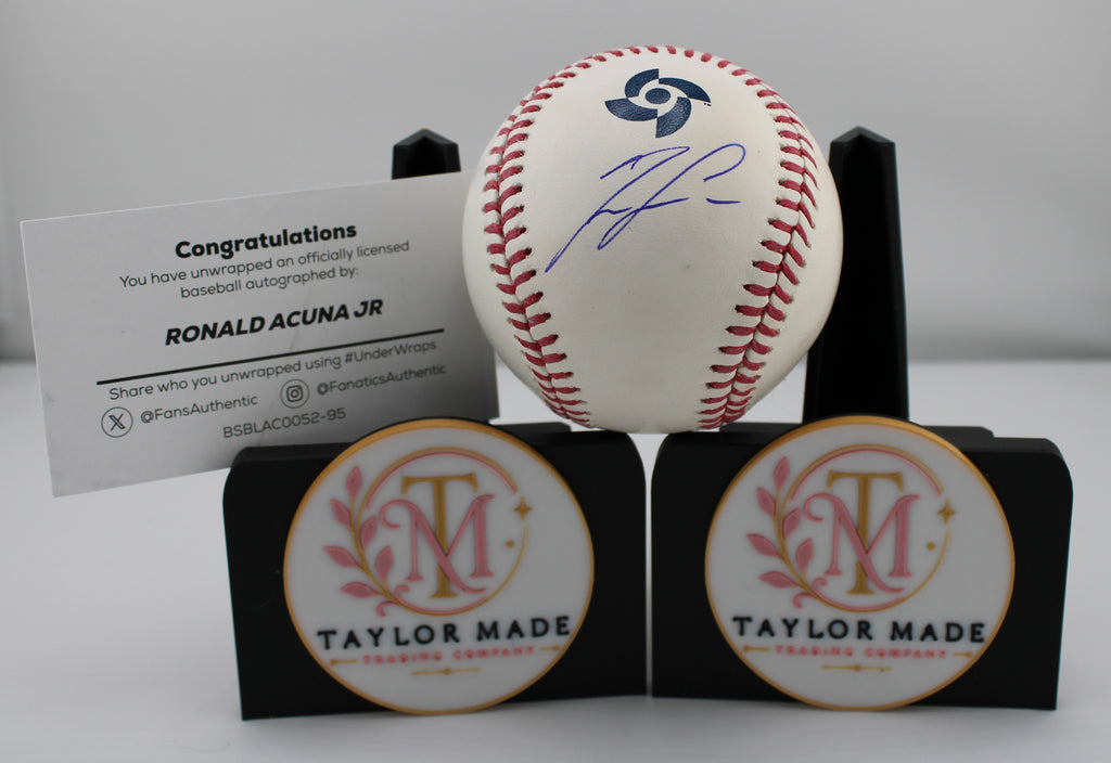 Ronald Acuña Jr. Autographed 2026 World Baseball Classic Ball - With Fanatics Authentic COA Card