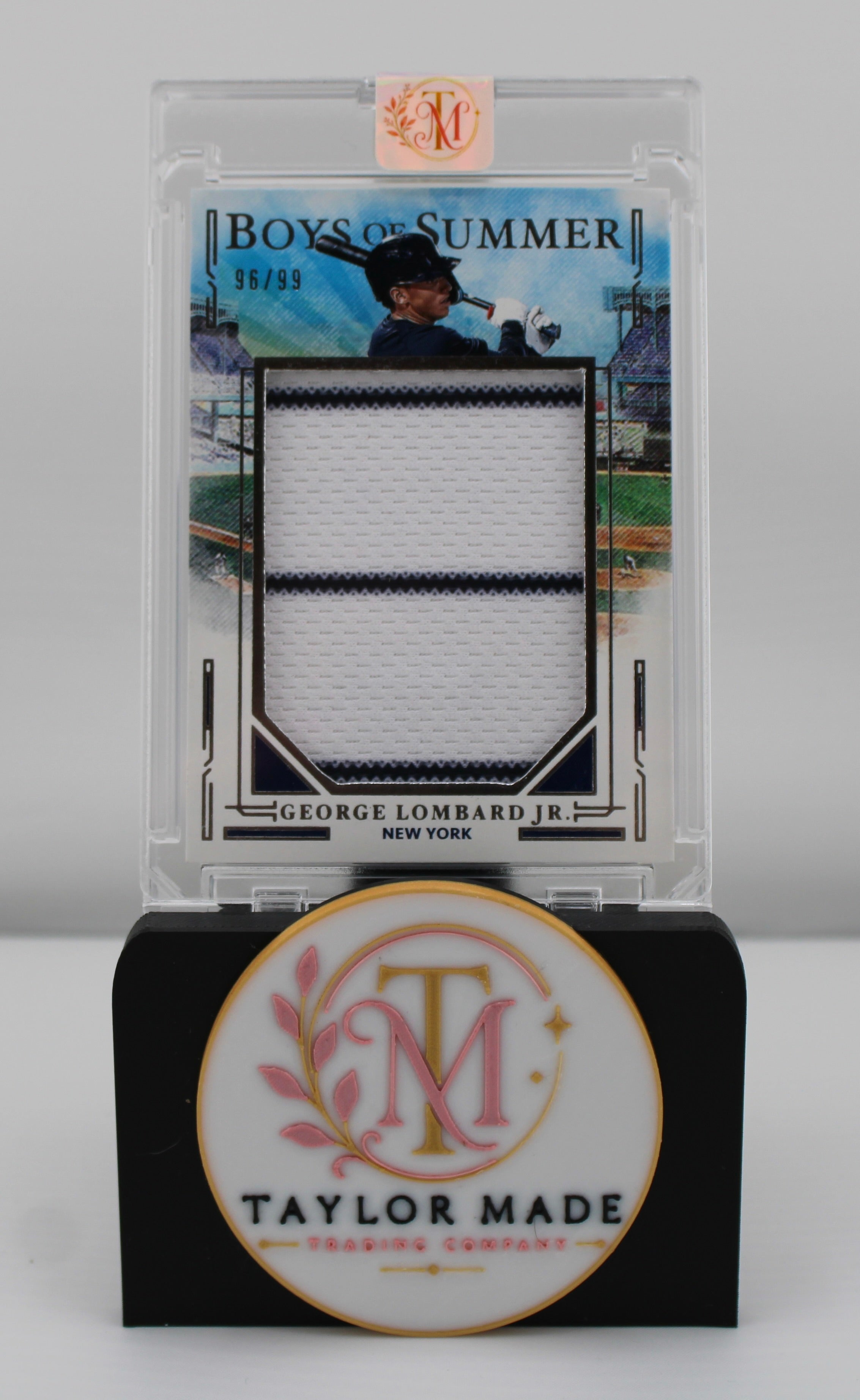 George Lombard Jr. 2025 Panini Boys of Summer Patch #96/99 - Front