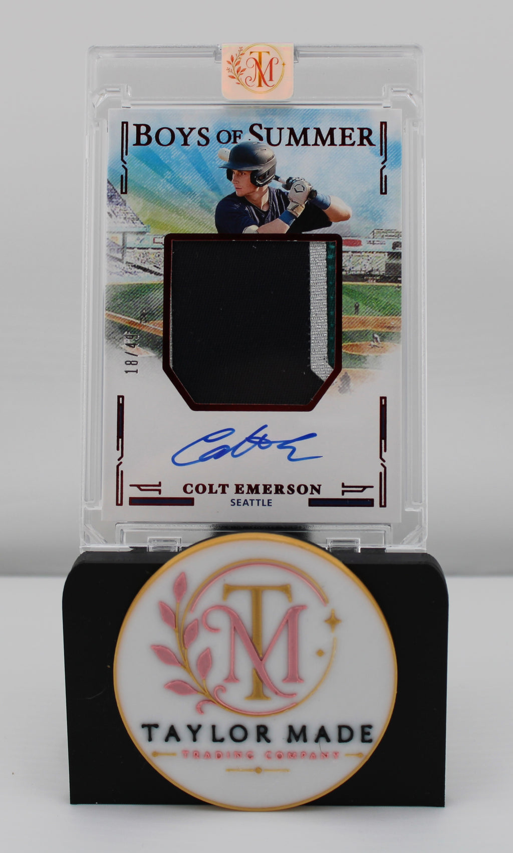 Colt Emerson 2025 Panini Boys of Summer Auto Patch #18/49 - Front