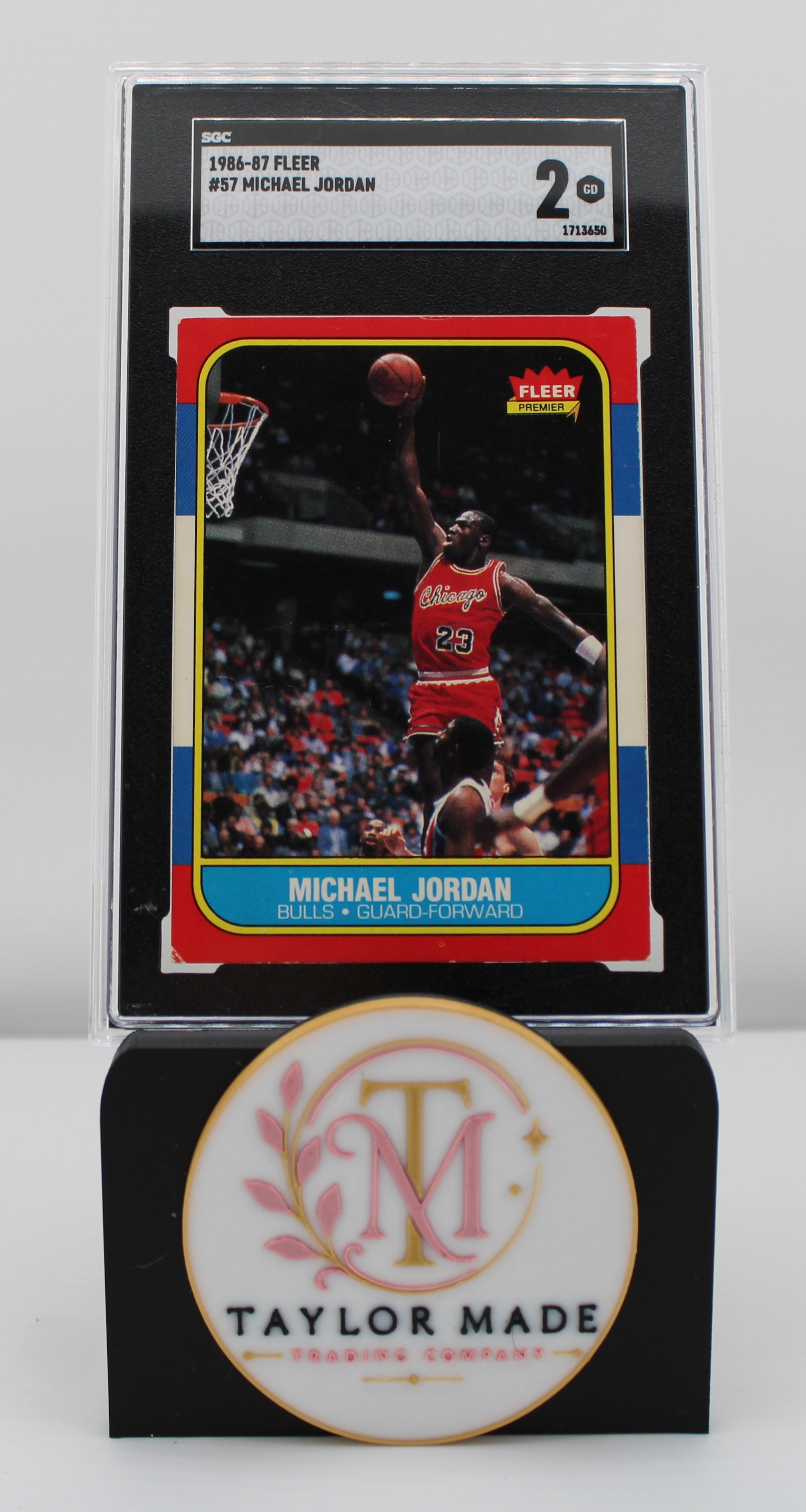 Michael Jordan 1986-87 Fleer #57 Rookie Card SGC 2 - Front