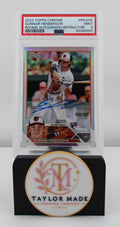 Gunnar Henderson 2023 Topps Chrome Rookie Auto Refractor #RA-GHE 448/499 PSA 9 - Front
