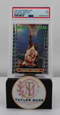 Michael Jordan 1992 Topps Stadium Club Beam Team #1 PSA 7 NM - Front