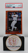 2025 Topps Chrome #12 Jose Ramirez Orange Lava Refractor PSA 10 - Card front